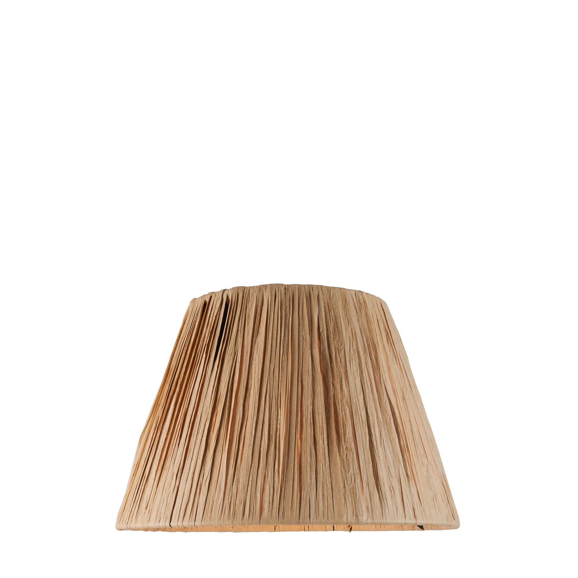 Endon Raffia Single 24cm Tapered Light Shade - Natural Raffia & Matt Black