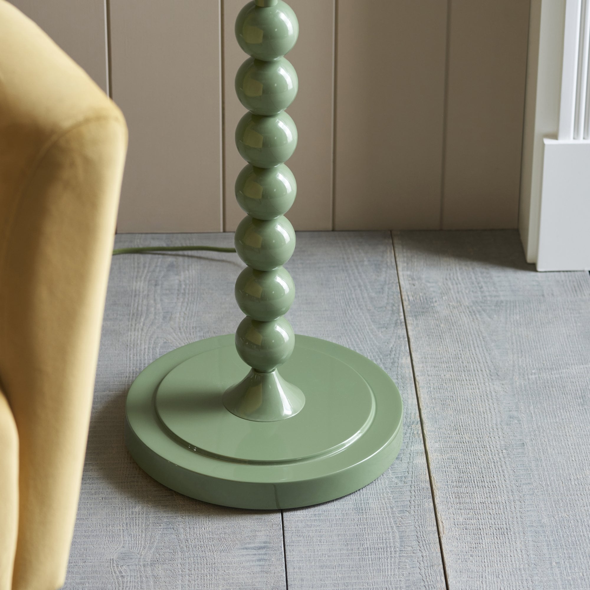 Endon Higgledy Single Light Floor - Gloss Cotswold Green Paint