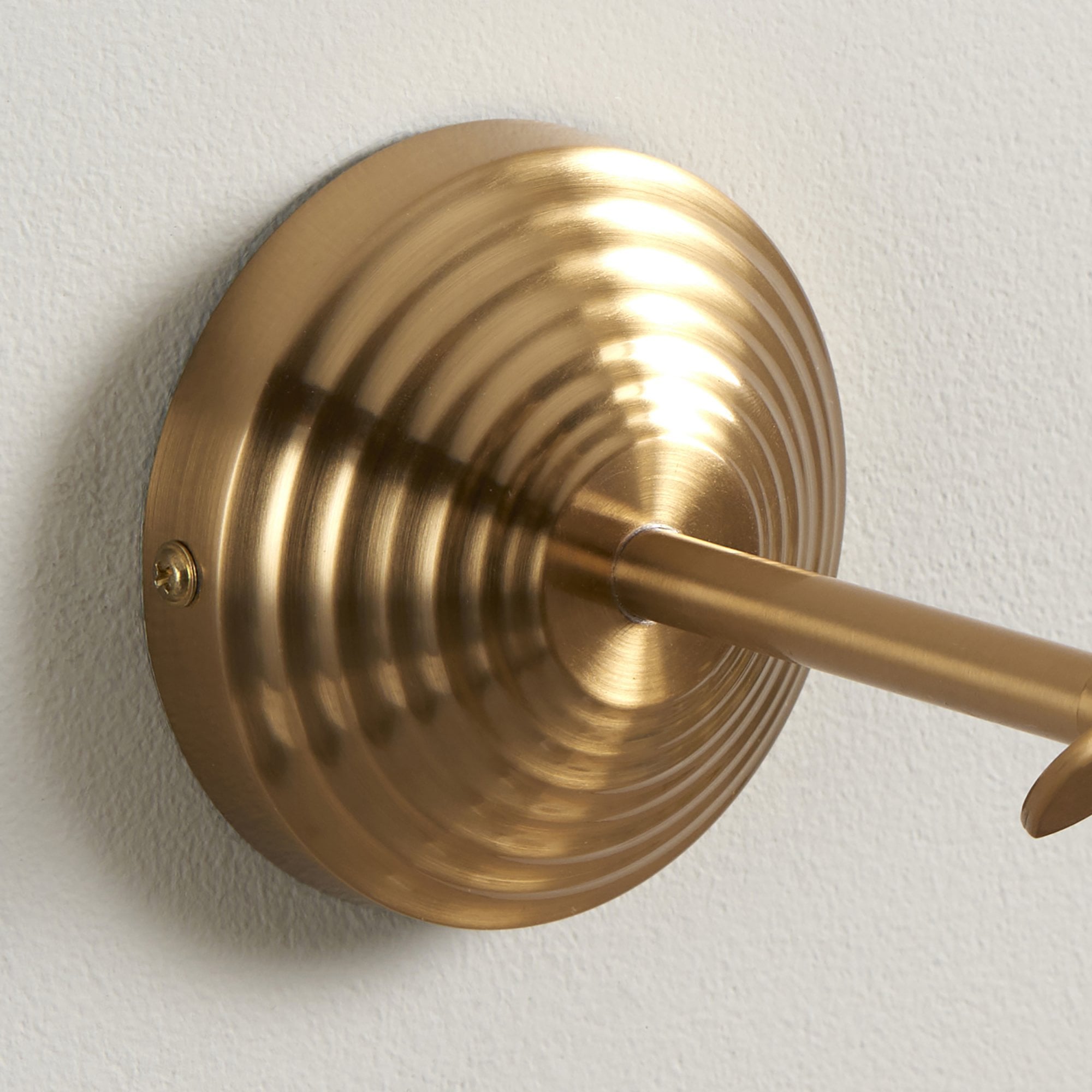 Endon Obelisk Wing Single Light Wall - Brushed Aged Brass Plate