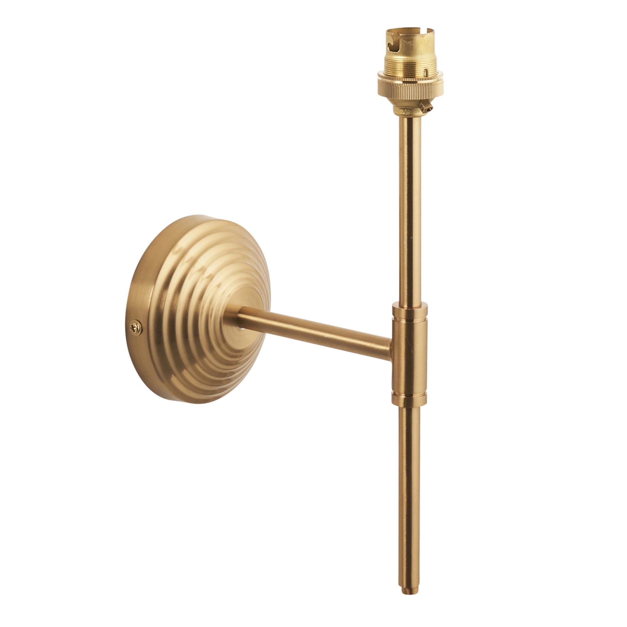 Endon Obelisk T Bar Single Light Wall - Brushed Aged Brass Plate