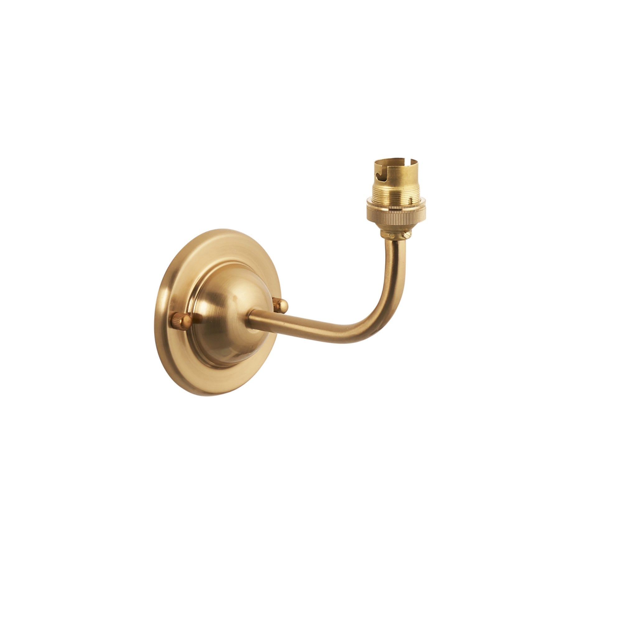Endon Dome Arc Single Light Wall - Brushed Aged Brass Plate