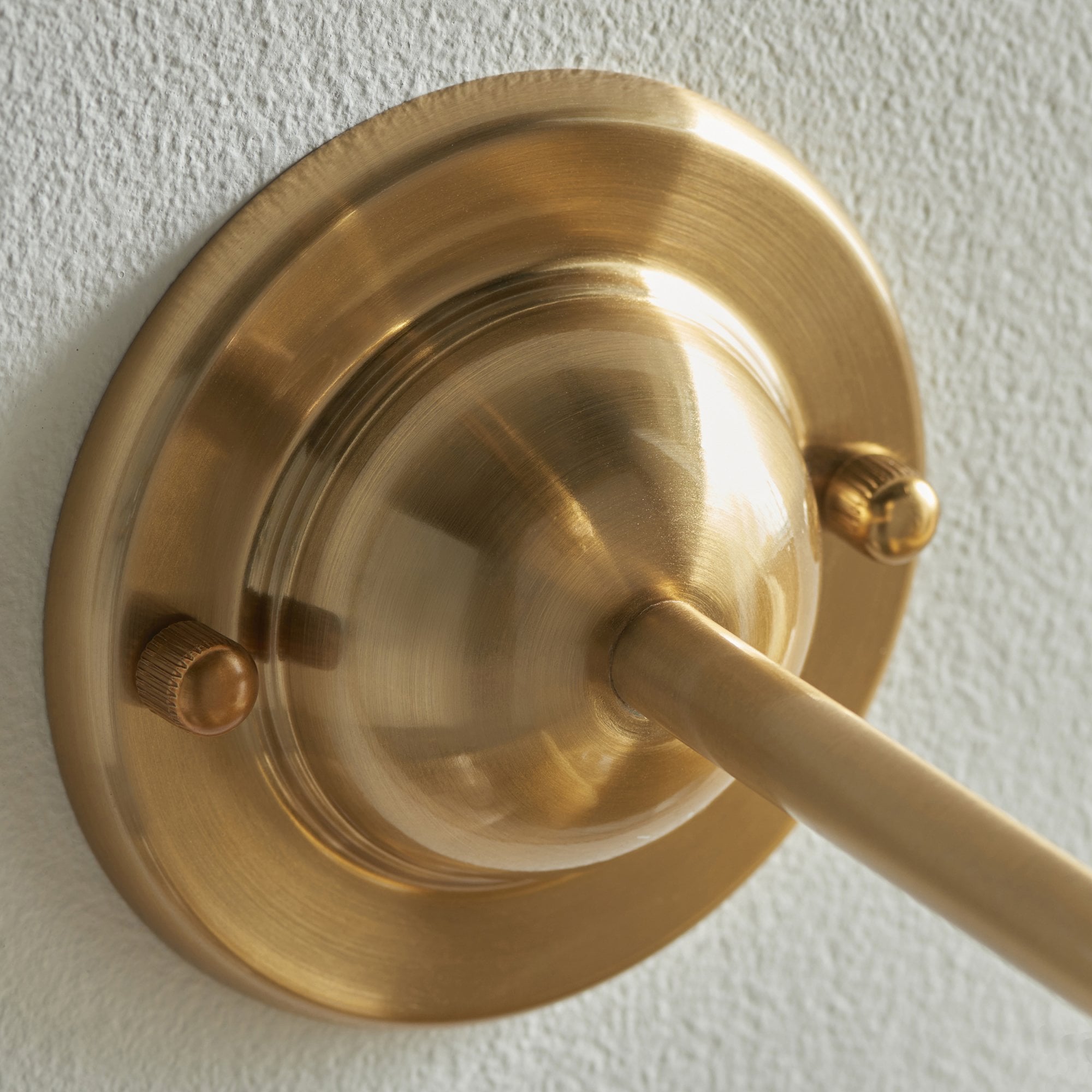 Endon Dome Arc Single Light Wall - Brushed Aged Brass Plate