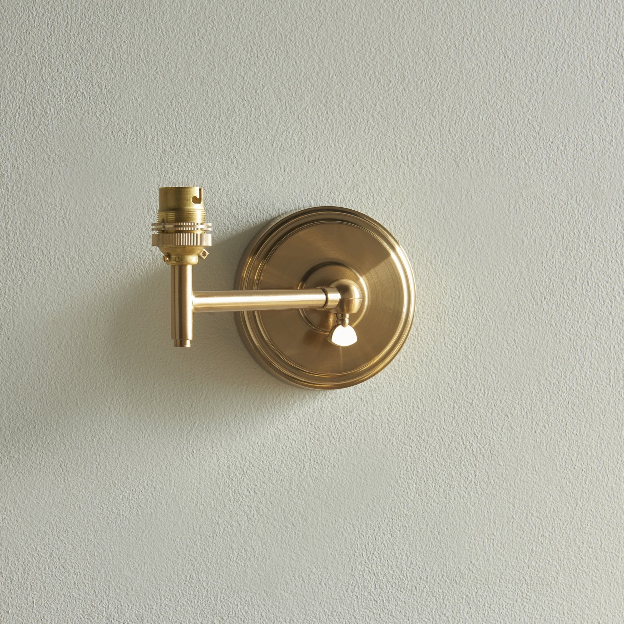 Endon Step Fold Single Light Wall - Brushed Aged Brass Plate