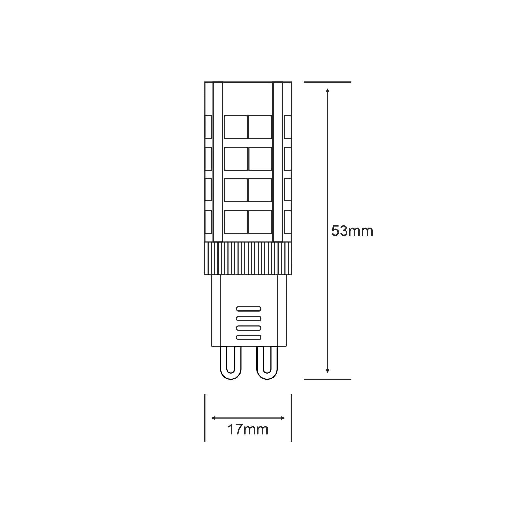 Luxram Pixy G9 LED 4W Lamp - 3000K Warm White - Dimmable
