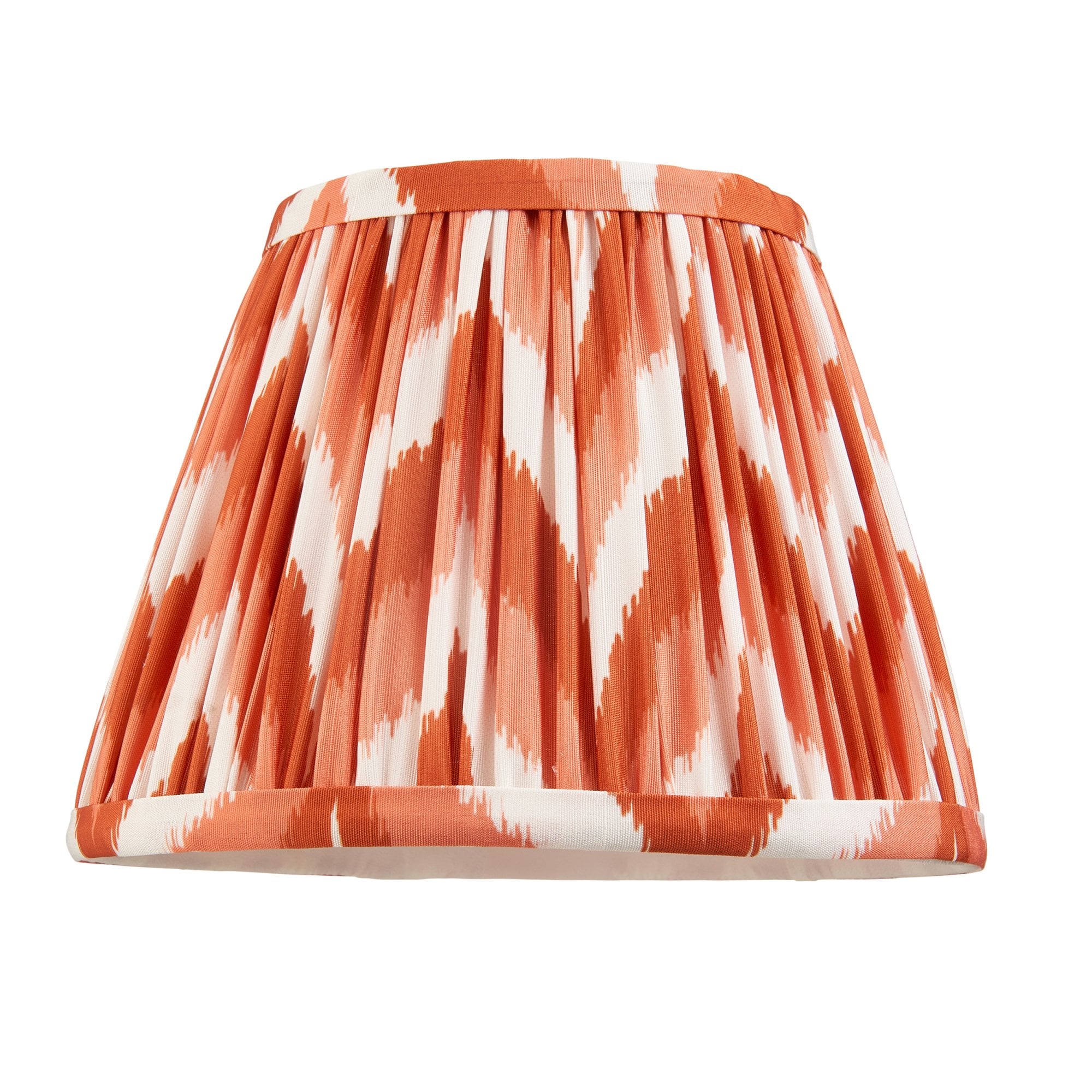 Endon Bibury Satin Pink Clay Table Lamp & Zigzag 20cm Apricot Orange Shade