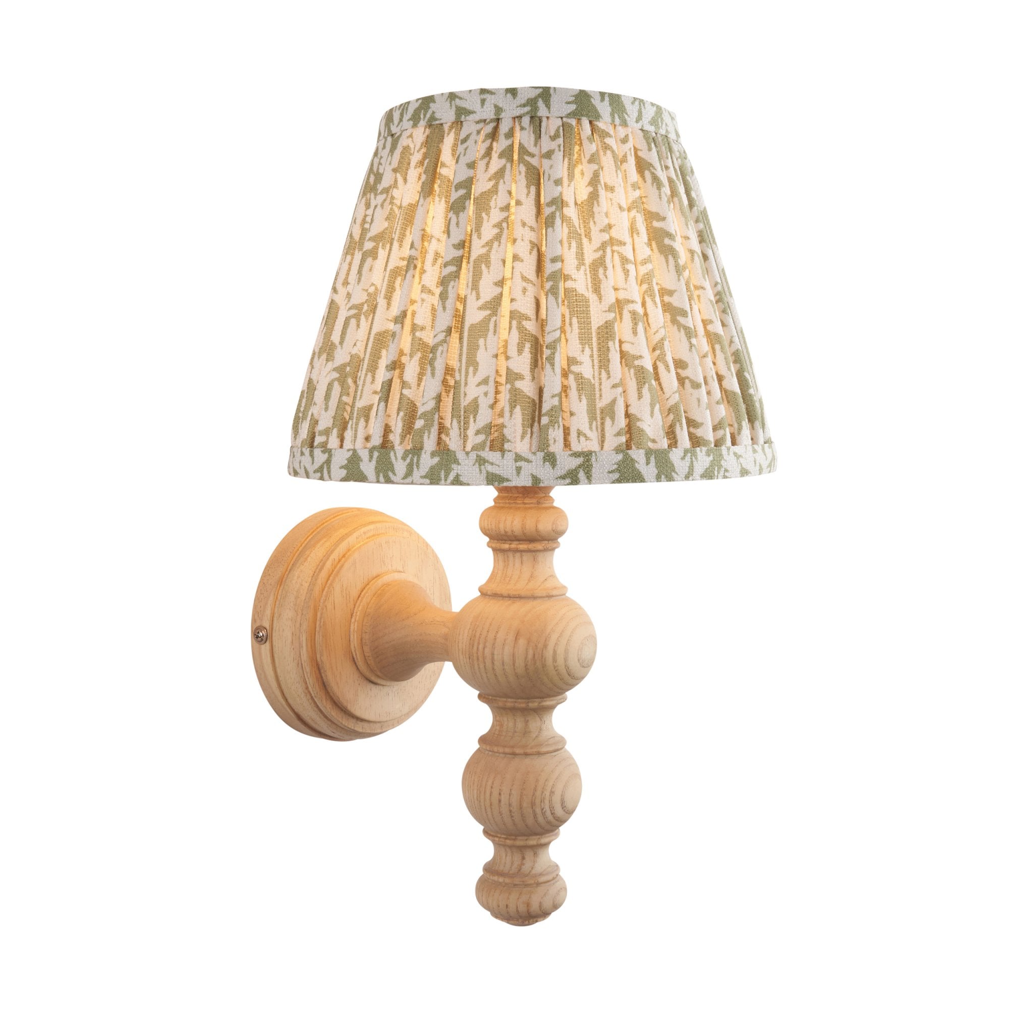 Endon Bibury Wall Light & Leaf 20cm Herb Garden Green Shade