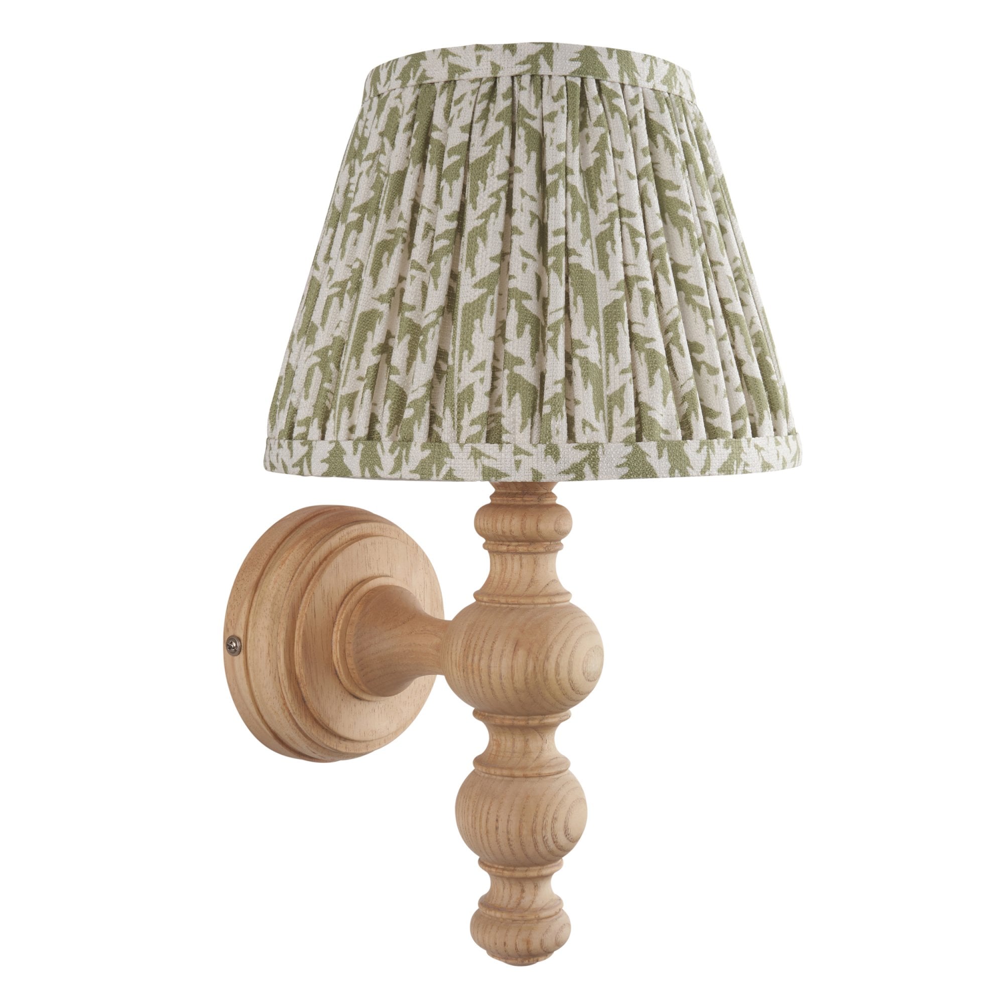 Endon Bibury Wall Light & Leaf 20cm Herb Garden Green Shade