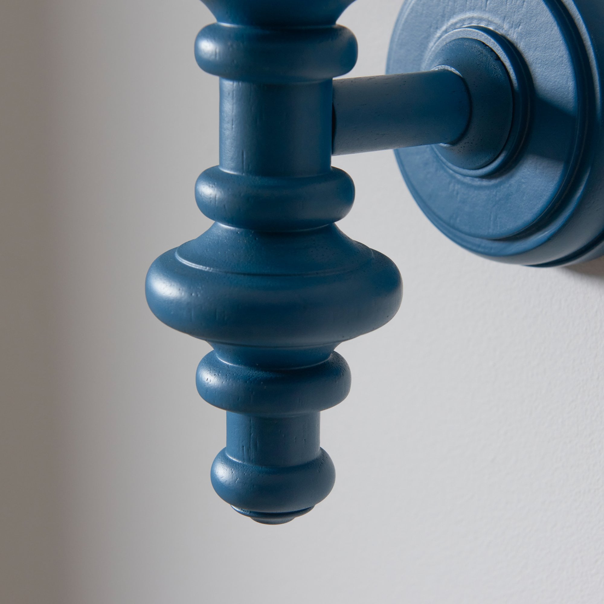 Endon Carnaby Satin Marlin Blue Wall Light & Ripple 20cm Marlin Blue Shade