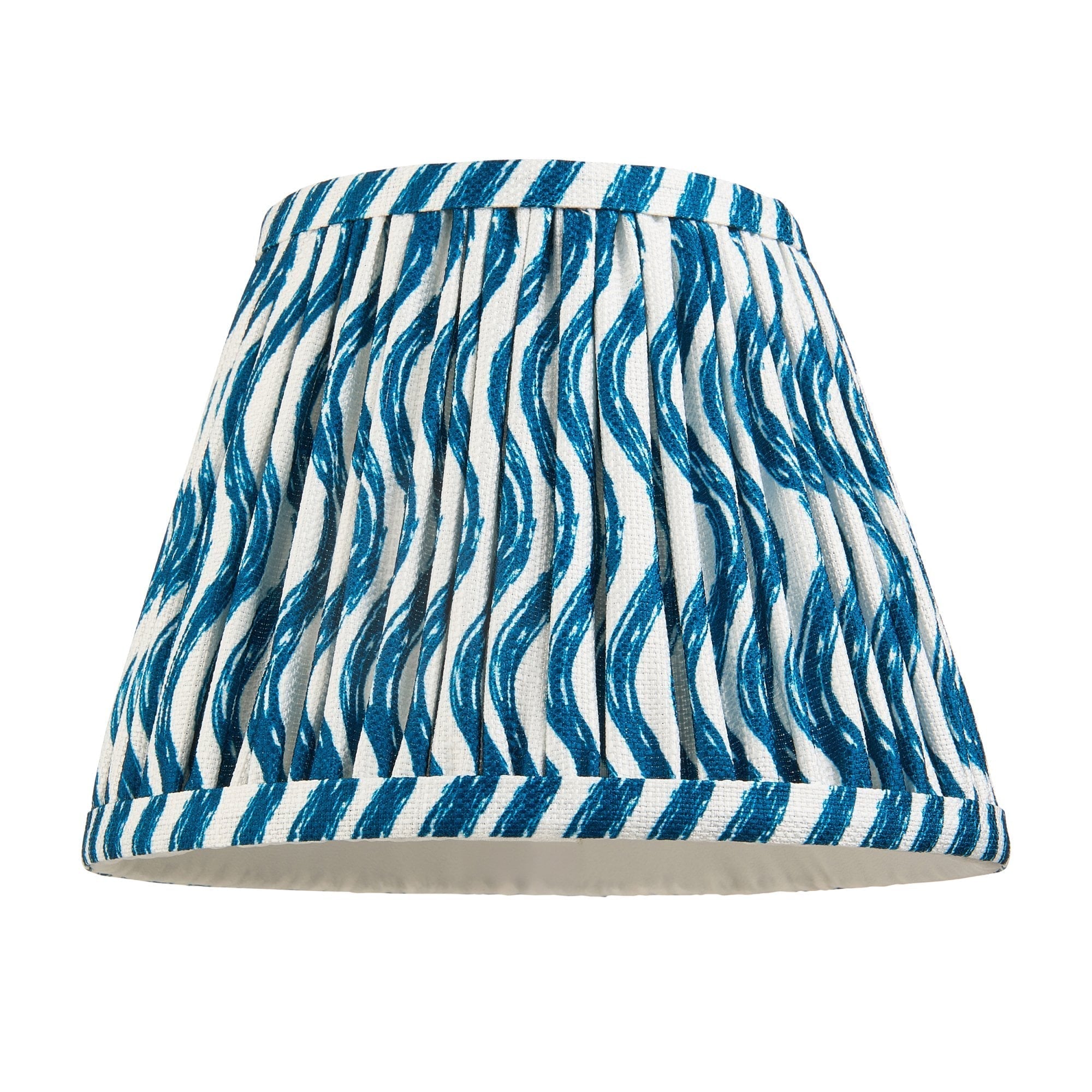 Endon Carnaby Satin Marlin Blue Wall Light & Ripple 20cm Marlin Blue Shade