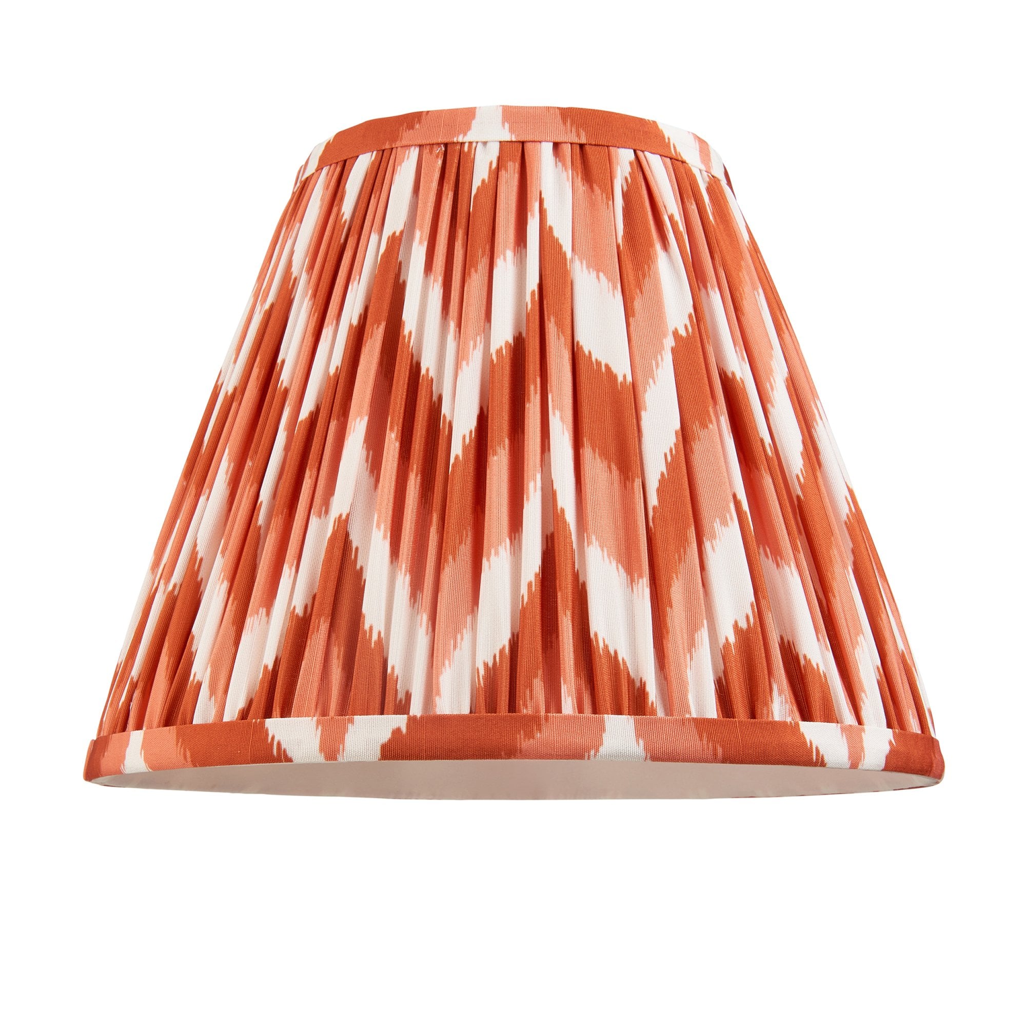 Endon Higgledy Gloss Marlin Blue Table Lamp & Zigzag 25cm Apricot Orange Shade
