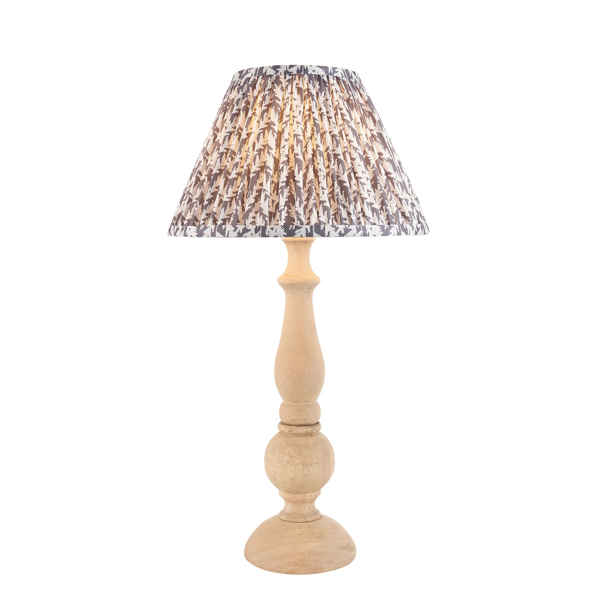 Endon Hidcote Table Lamp & Leaf 30cm Pearl Grey Shade