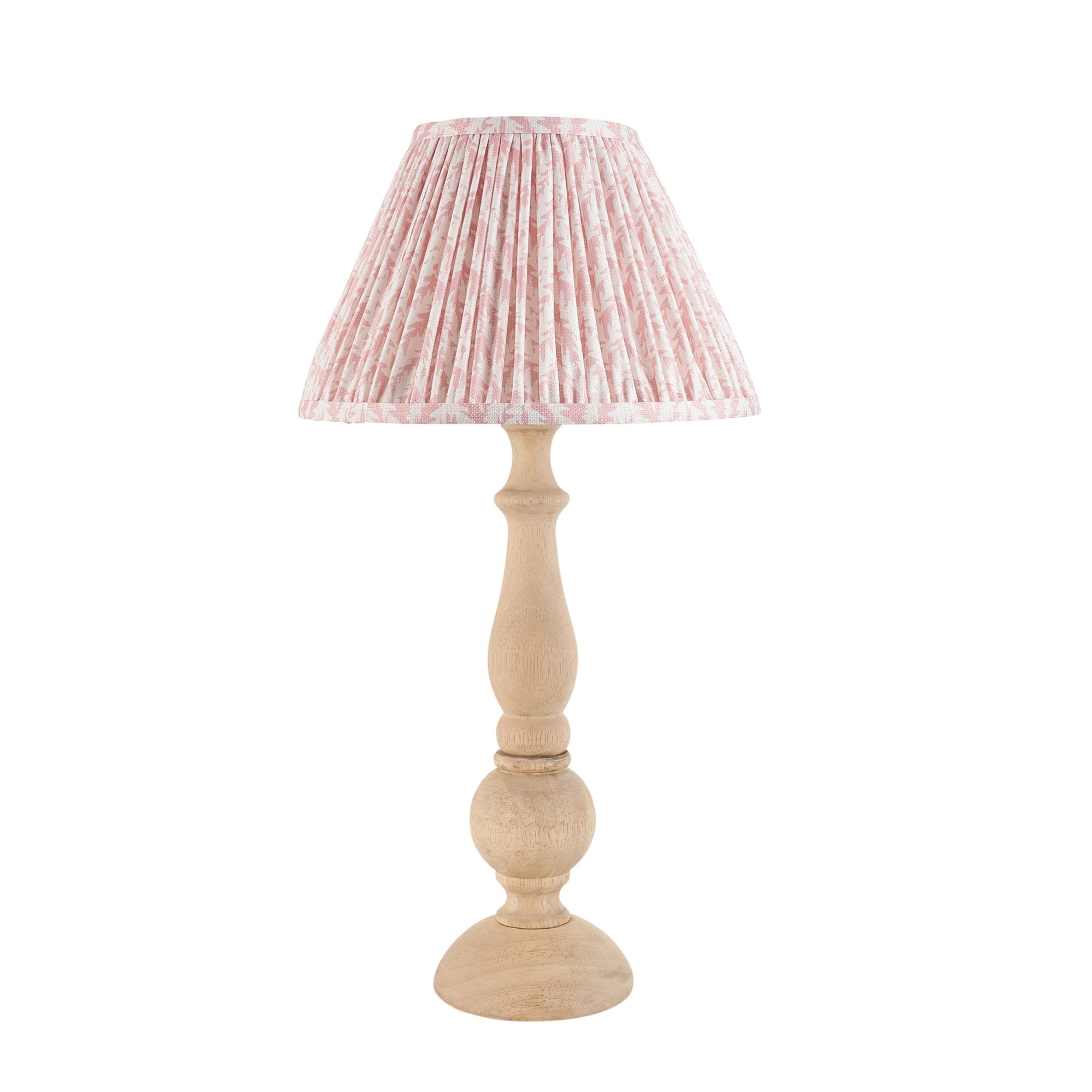 Endon Hidcote Table Lamp & Leaf 30cm Peachy Keen Shade