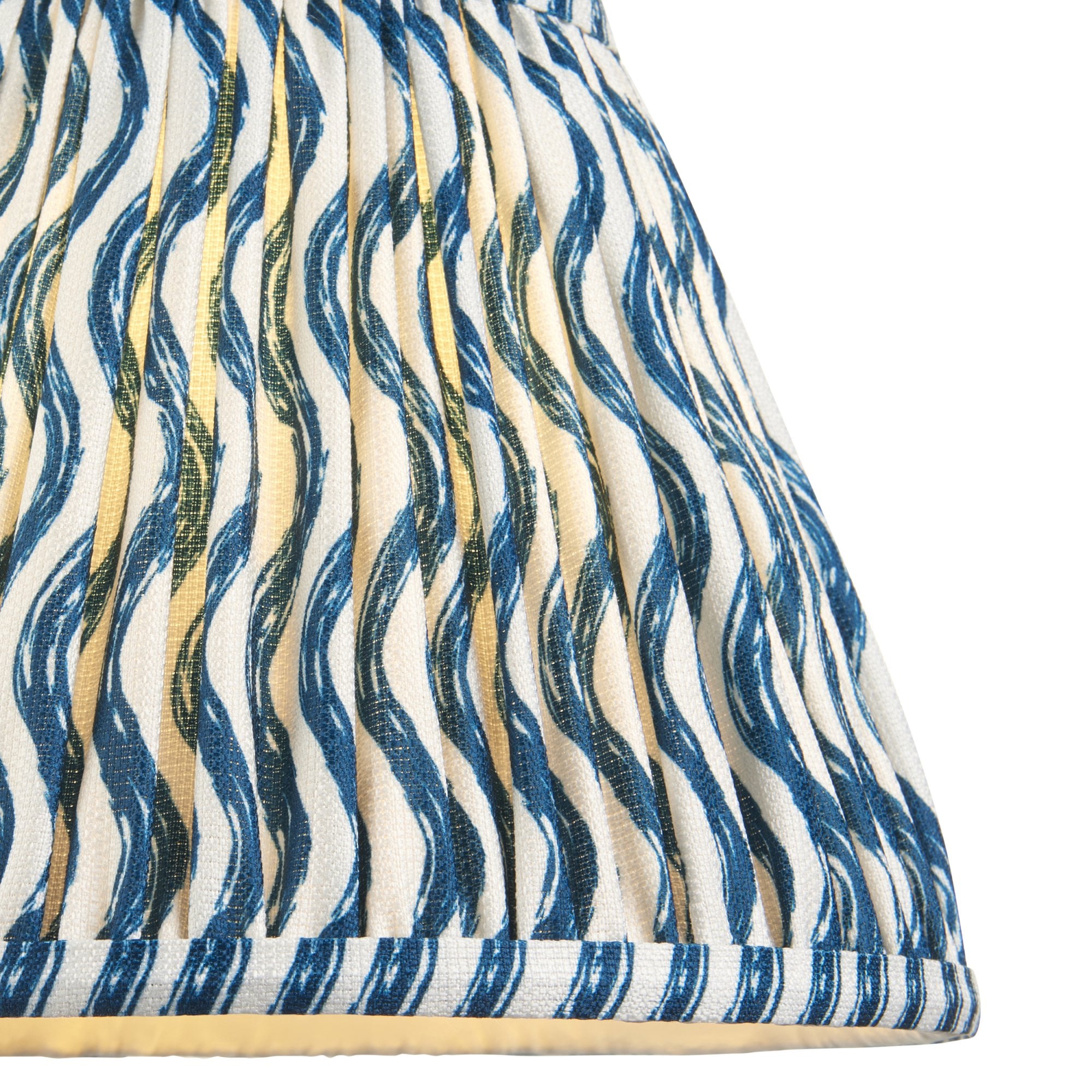 Endon Burley Rechargeable Floor Lamp & Ripple 25cm Marlin Blue Shade