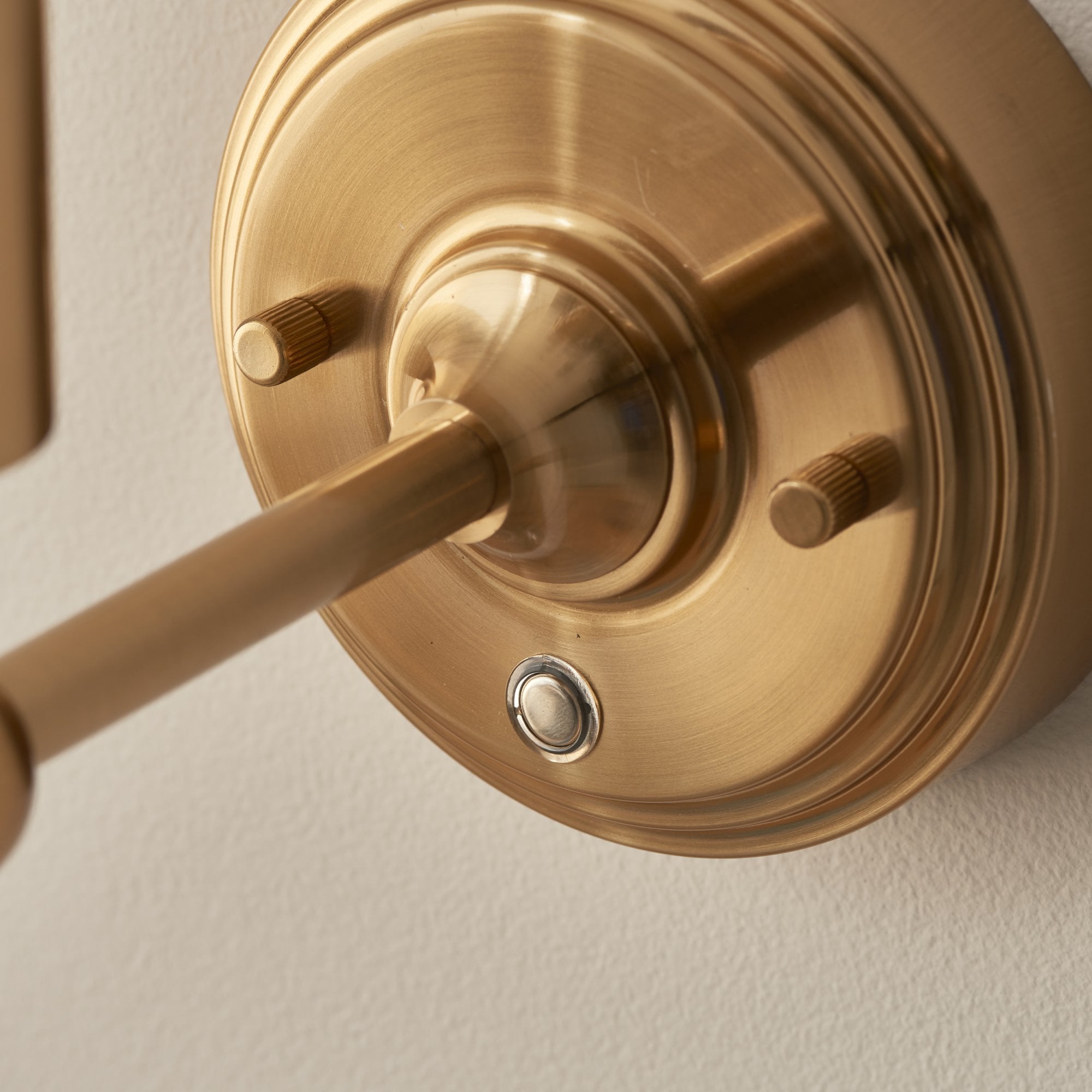 Endon Burley Rechargeable Wall Light & Ripple 16cm Marlin Blue Shade