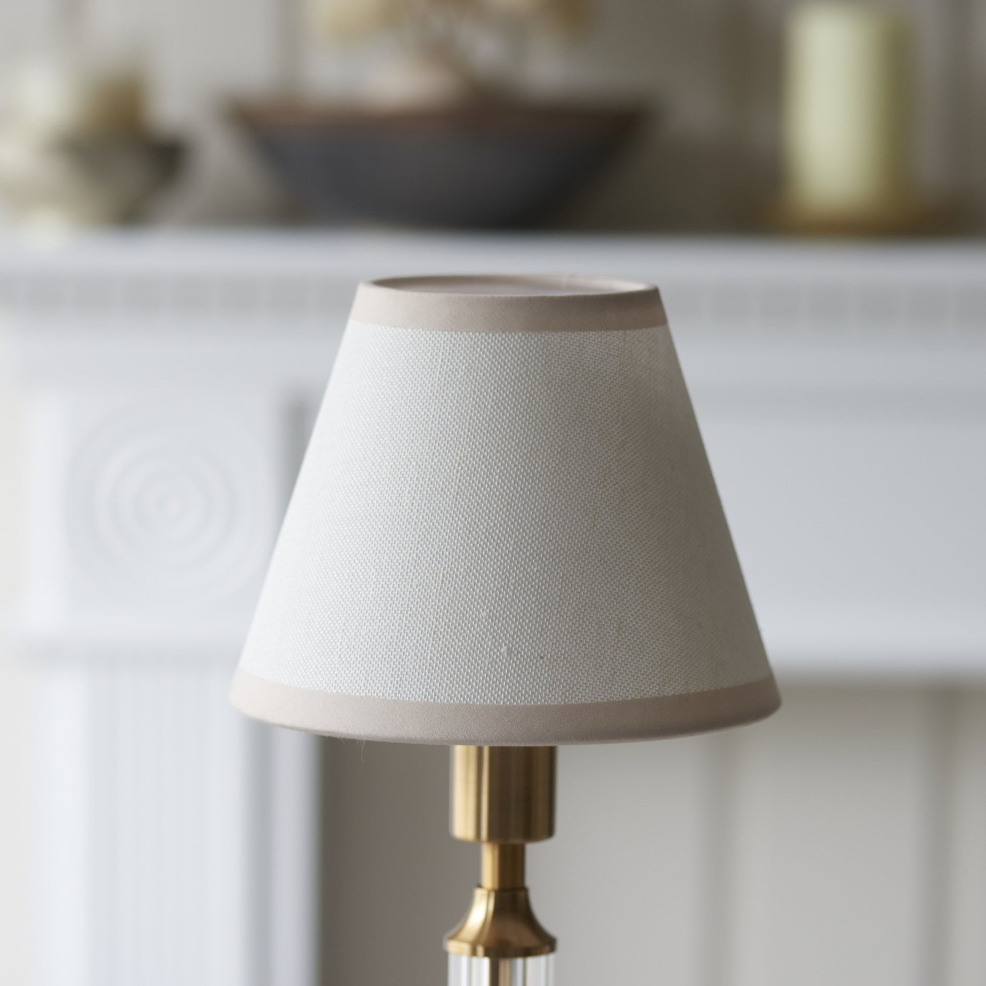 Endon Morton Rechargeable Table Lamp & Ivy 16cm Vintage White Shade