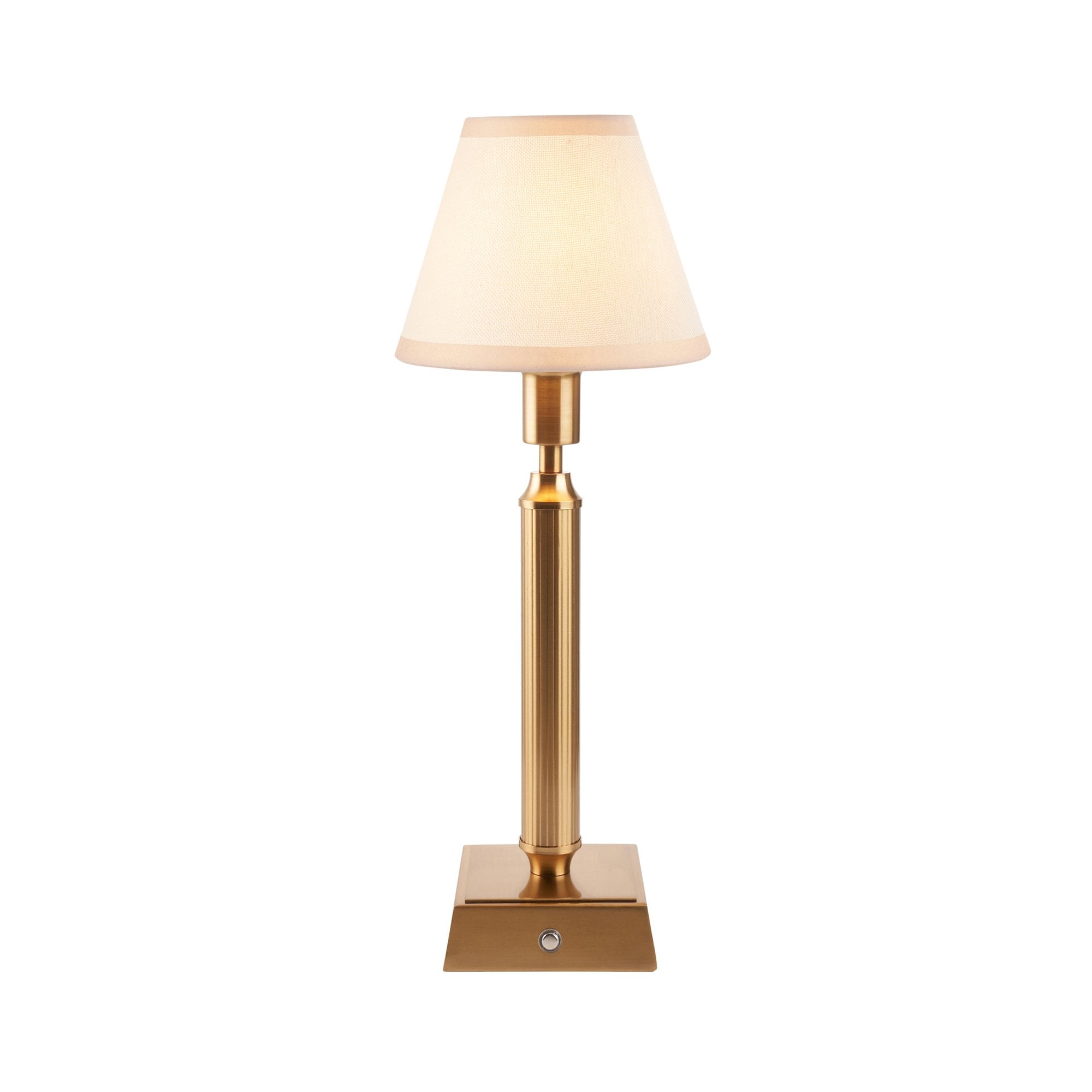 Endon Trobridge Rechargeable Table Lamp & Ivy 16cm Vintage White Shade