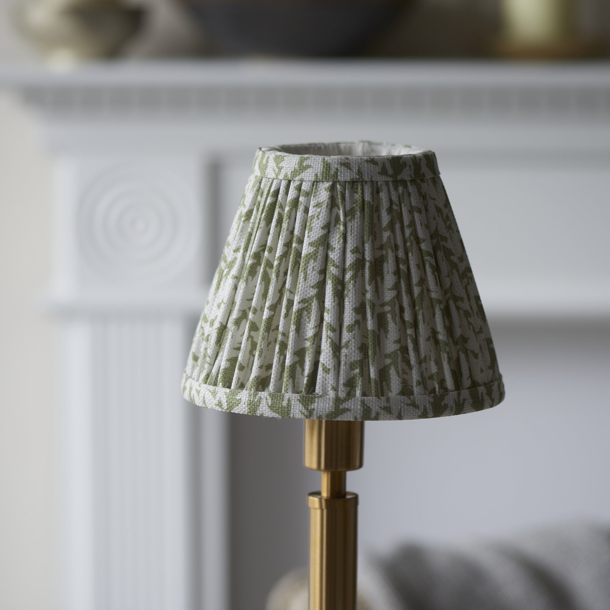 Endon Upton Rechargeable Table Lamp & Leaf 16cm Herb Garden Green Shade