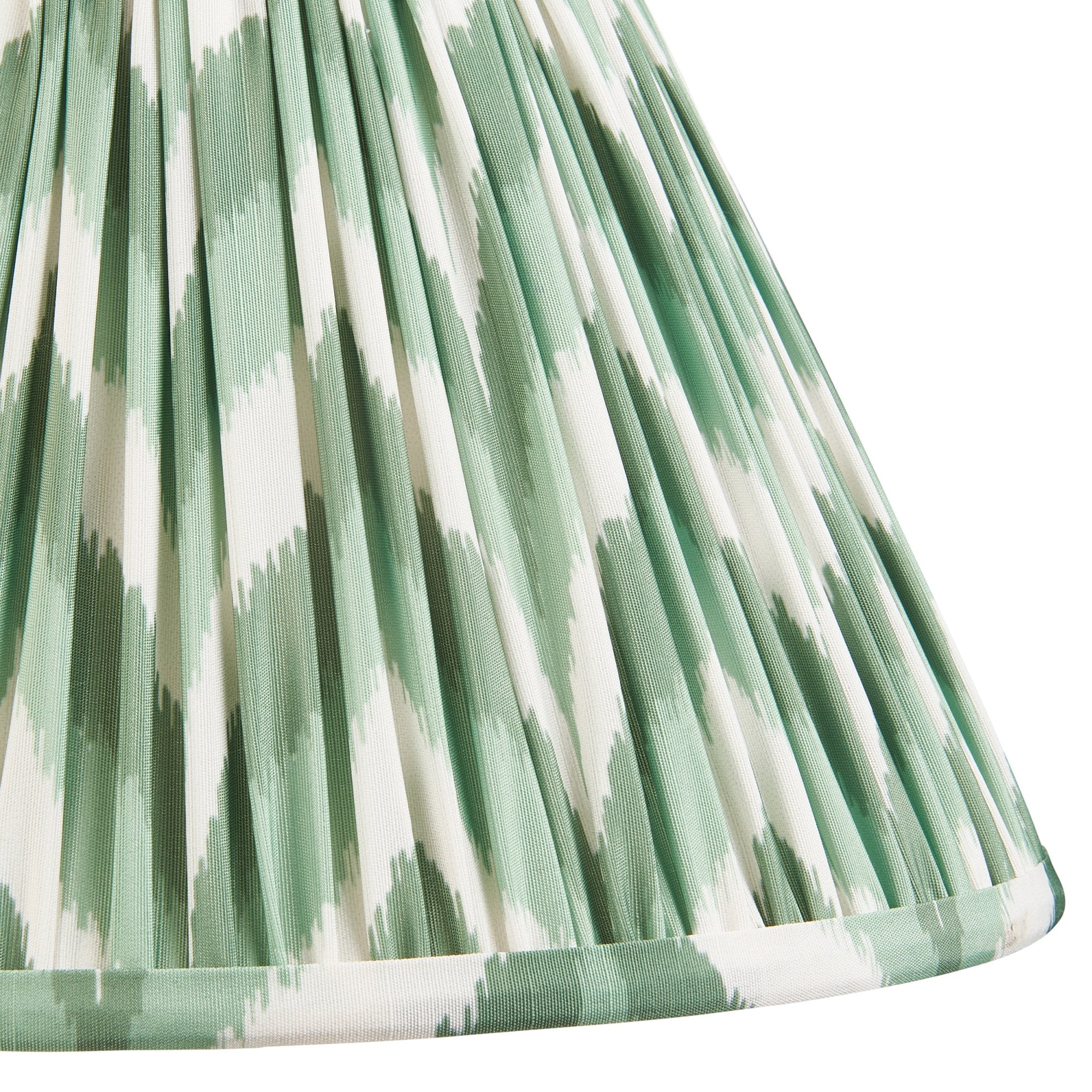 Endon Myrtle Gloss Pink Clay Table Lamp & Zigzag 30cm Cotswold Green Shade