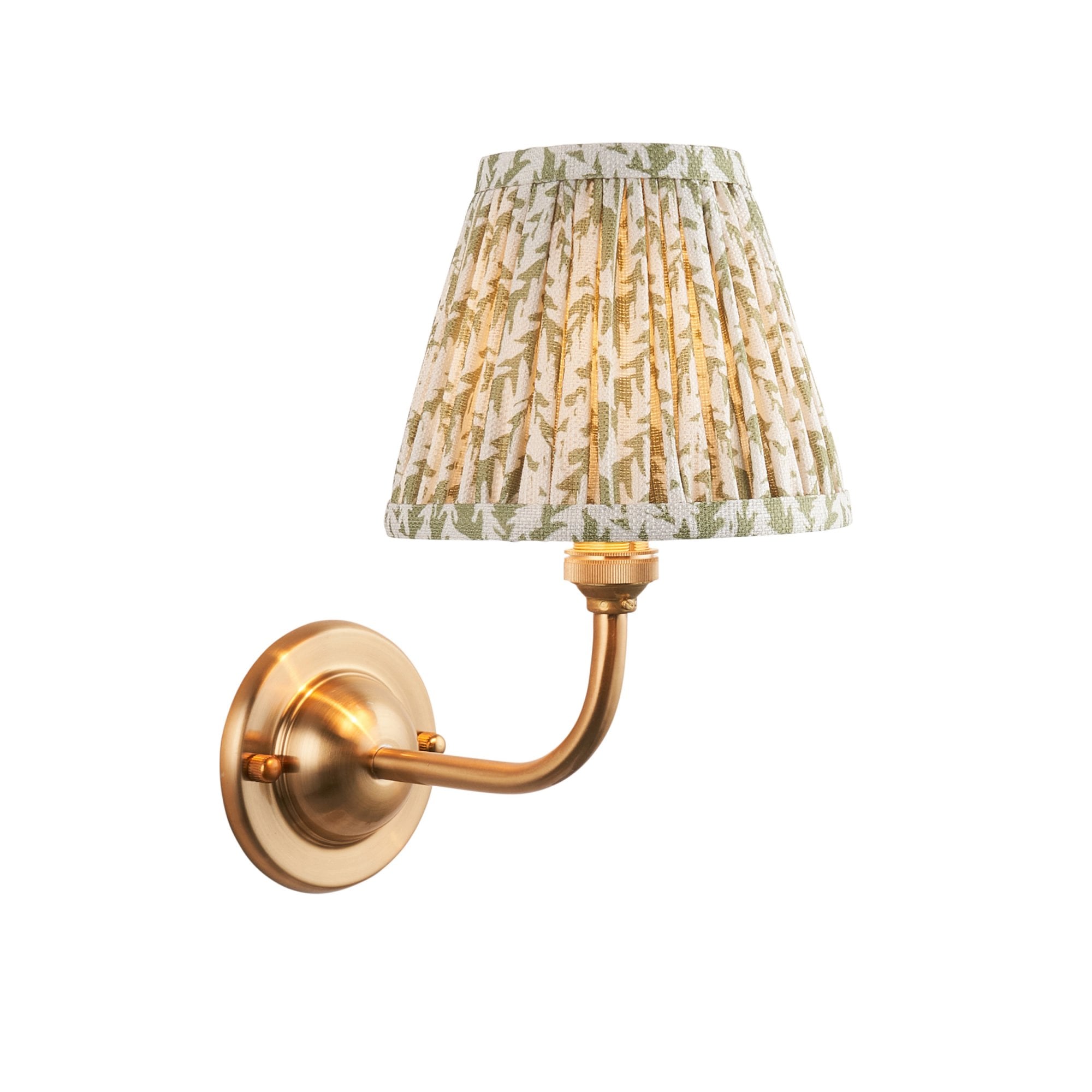 Endon Dome Arc Wall Light & Leaf 16cm Herb Garden Green Shade