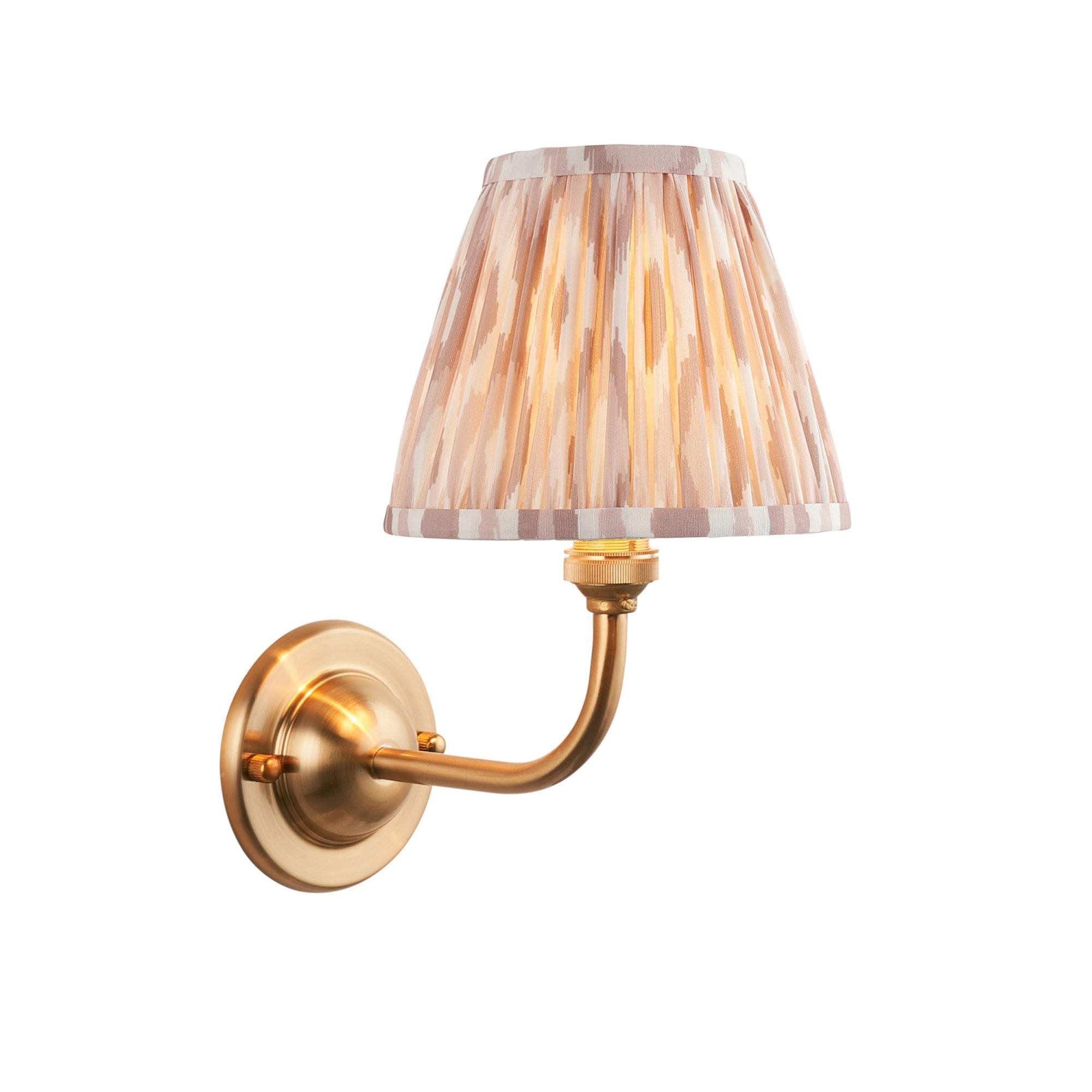Endon Dome Arc Wall Light & Ikat 16cm Neutral Shade