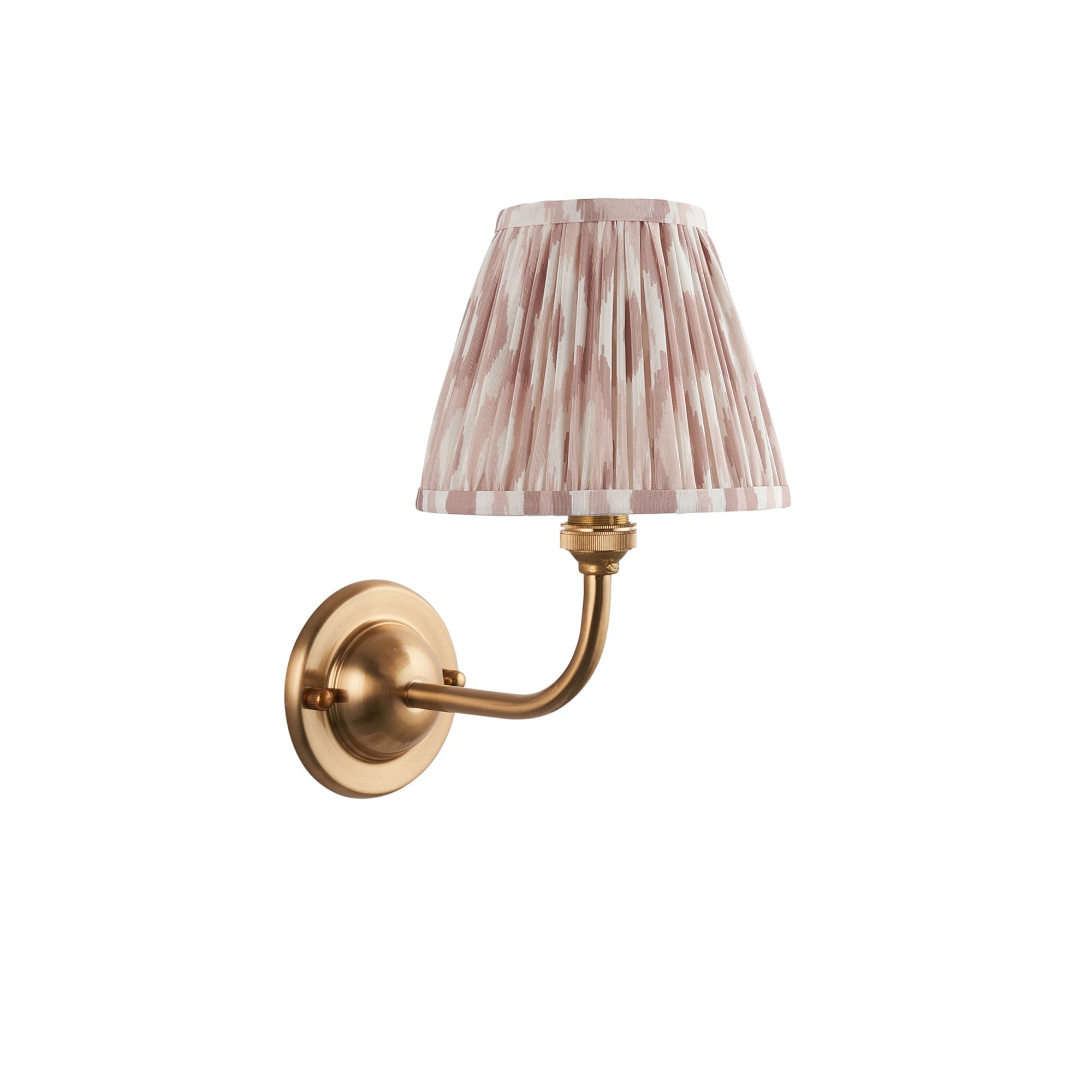 Endon Dome Arc Wall Light & Ikat 16cm Neutral Shade
