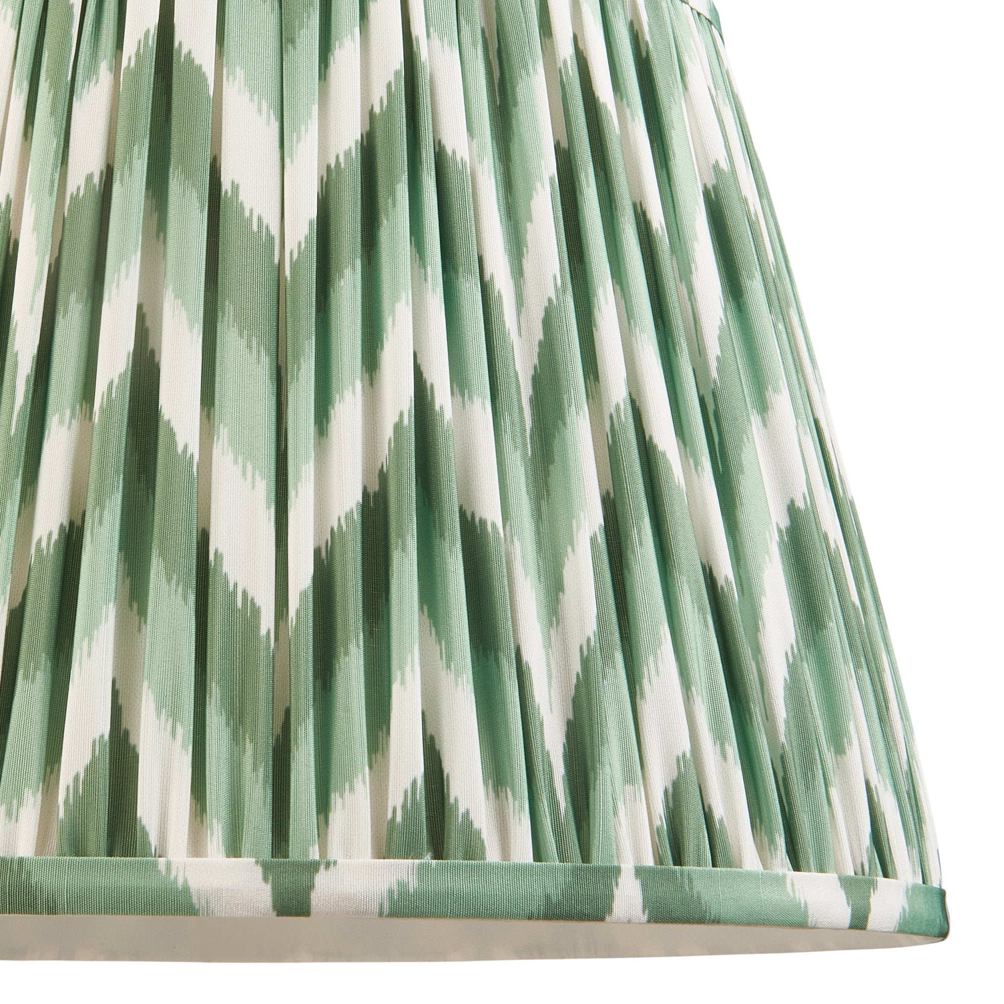 Endon Carnaby Satin Cotswold Green Floor Lamp & Zigzag 35cm Cotswold Green Shade