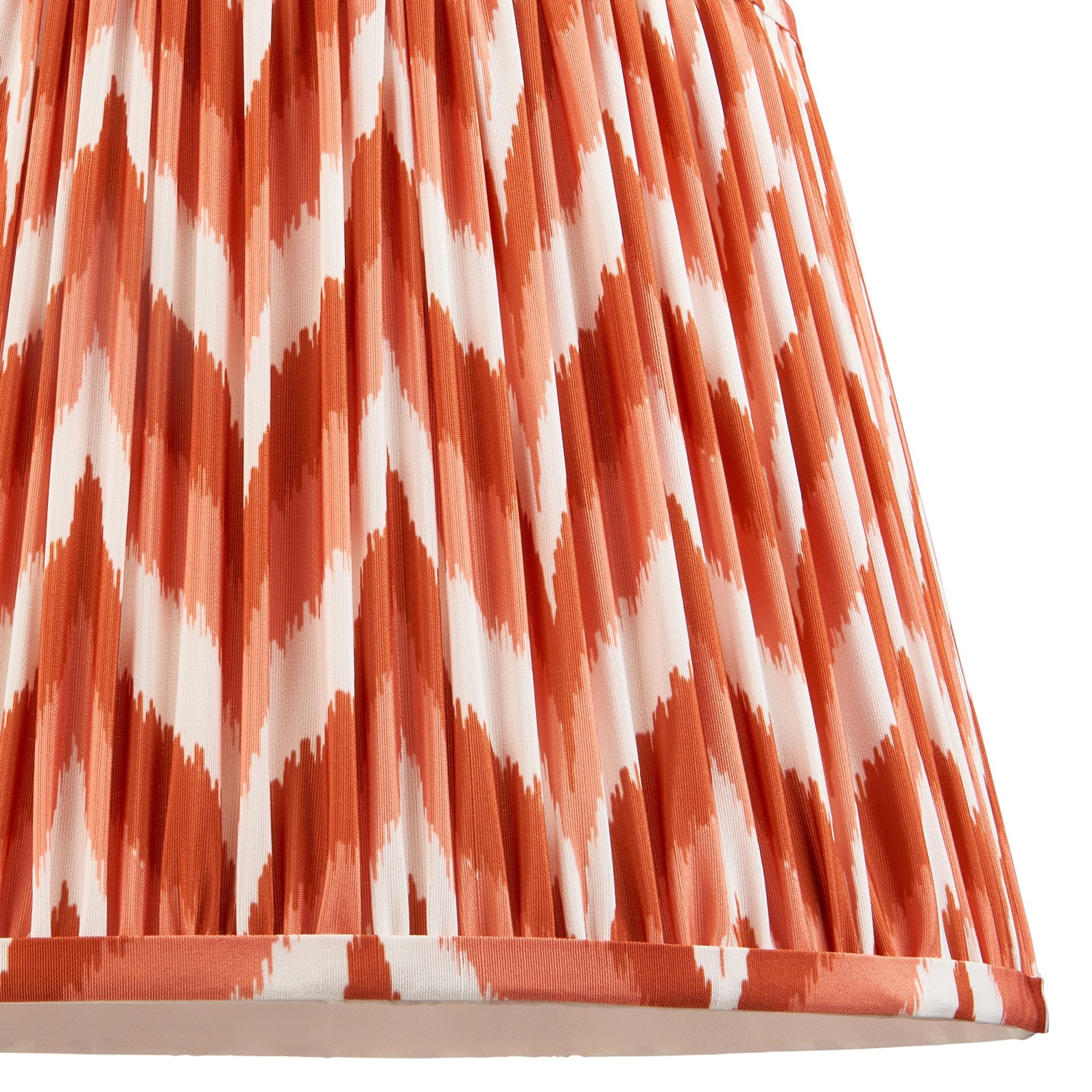Endon Higgledy Gloss Marlin Blue Floor Lamp & Zigzag 35cm Apricot Orange Shade