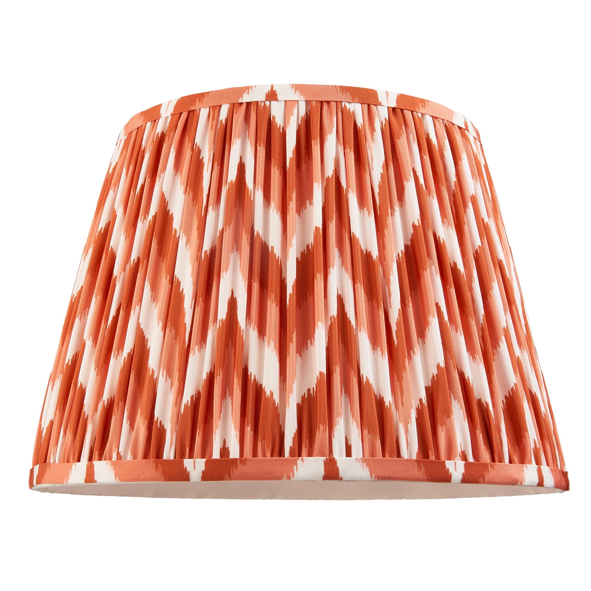 Endon Higgledy Gloss Pink Clay Floor Lamp & Zigzag 35cm Apricot Orange Shade