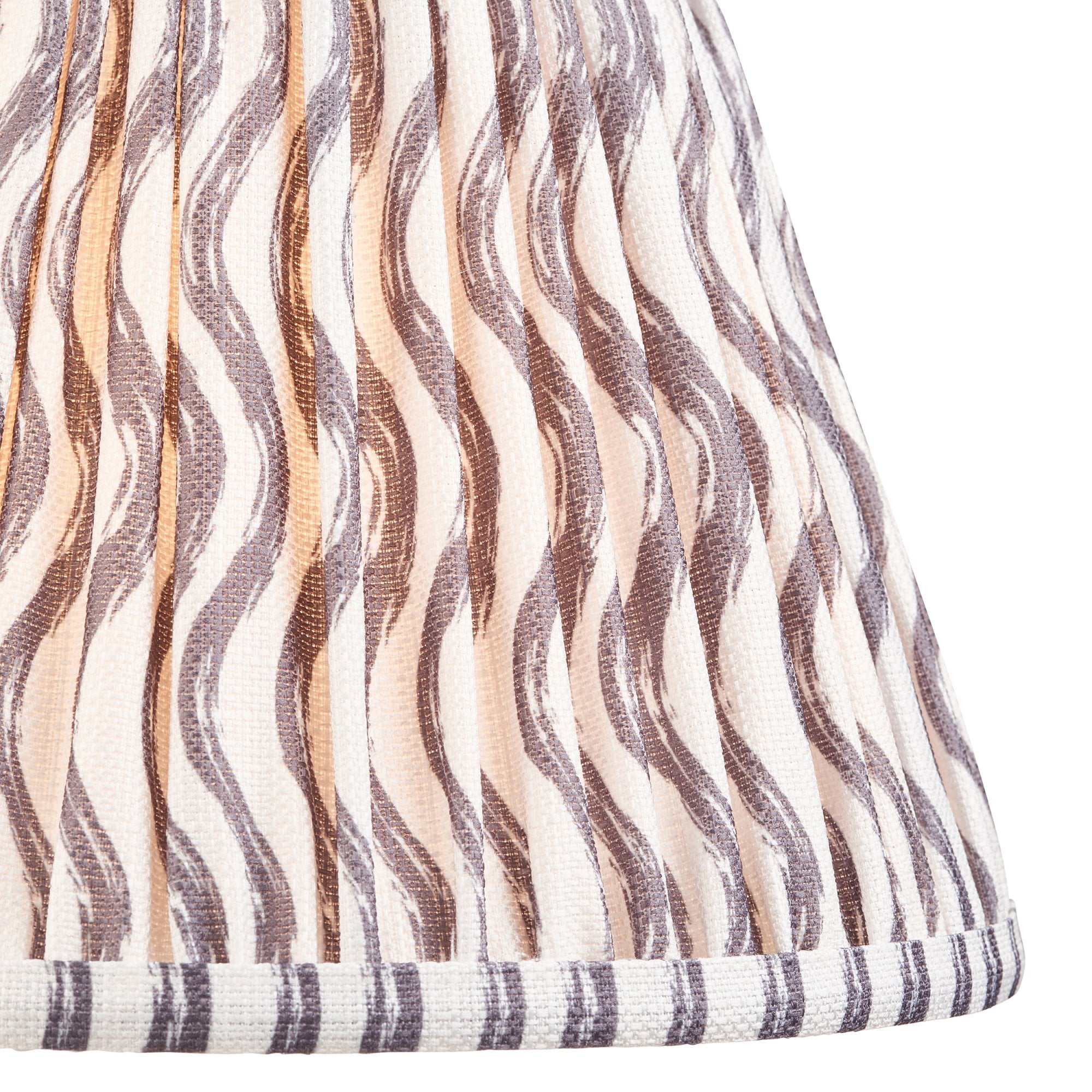 Endon Bobble Table Lamp & Ripple 25cm Pearl Grey Shade