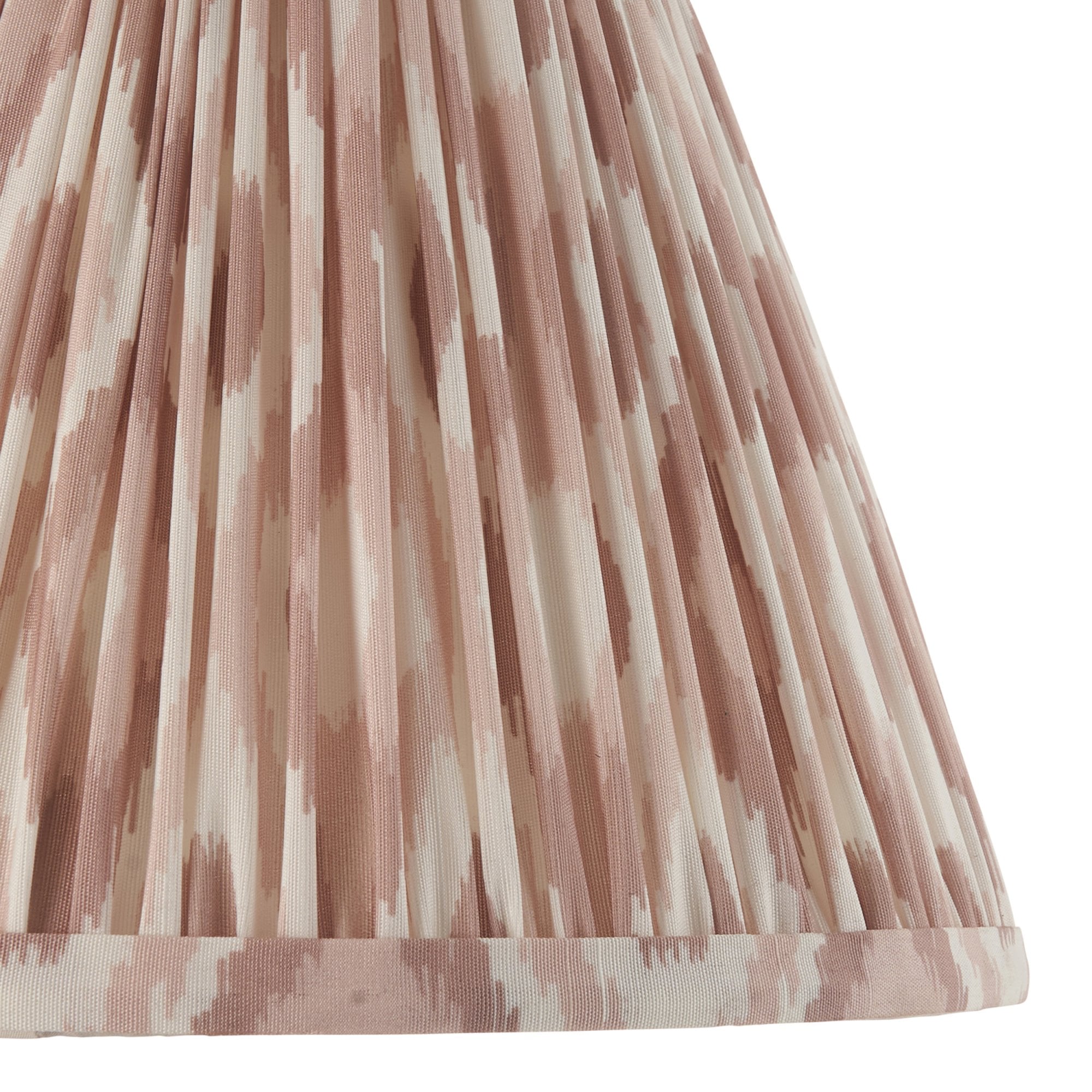 Endon Myrtle Gloss Almond White Table Lamp & Ikat 25cm Neutral Shade