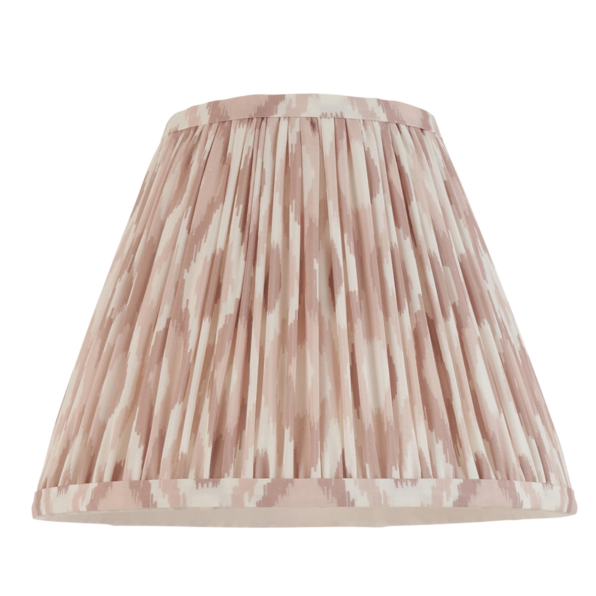 Endon Myrtle Gloss Almond White Table Lamp & Ikat 25cm Neutral Shade