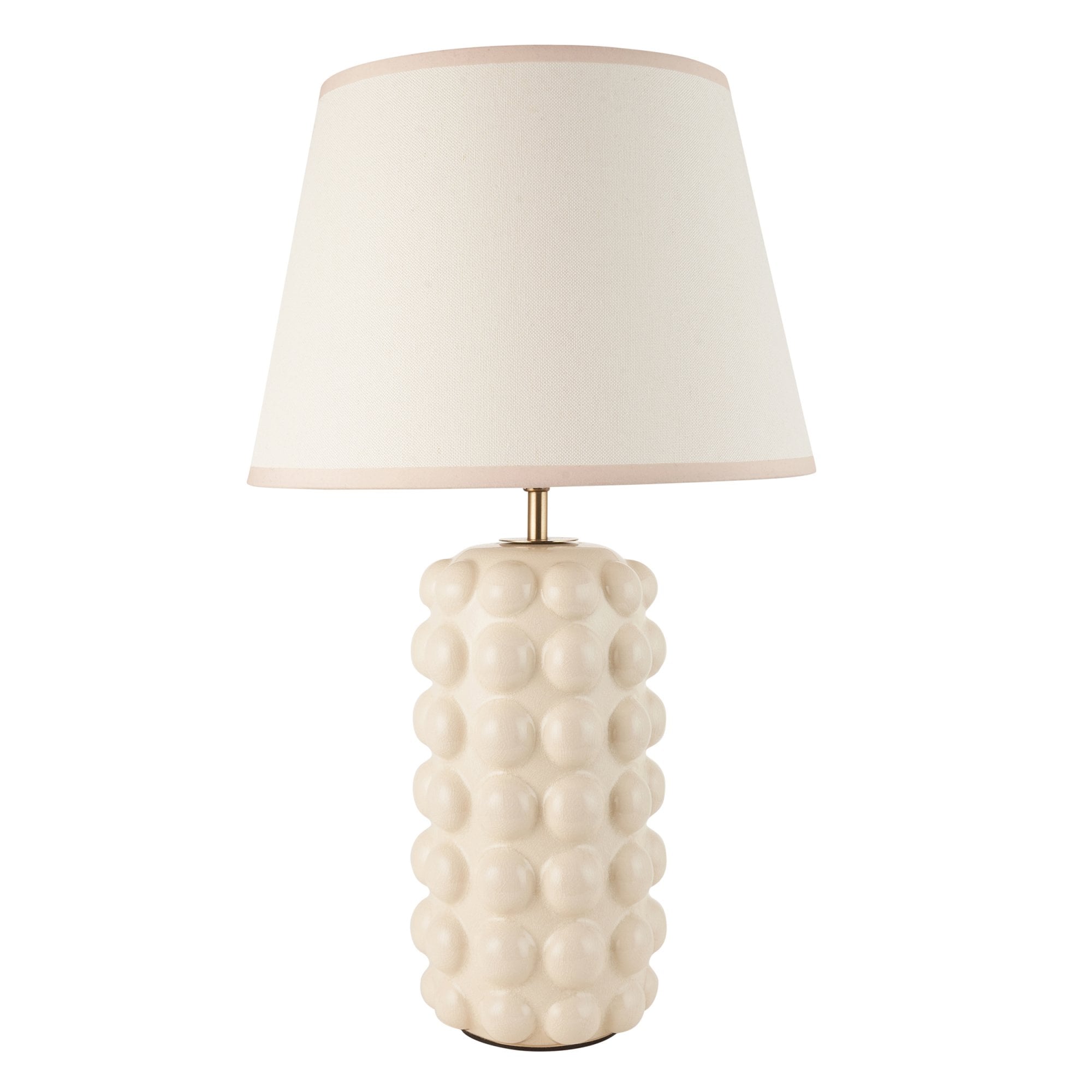 Endon Bobble Table Lamp & Ivy 35cm Vintage White Shade