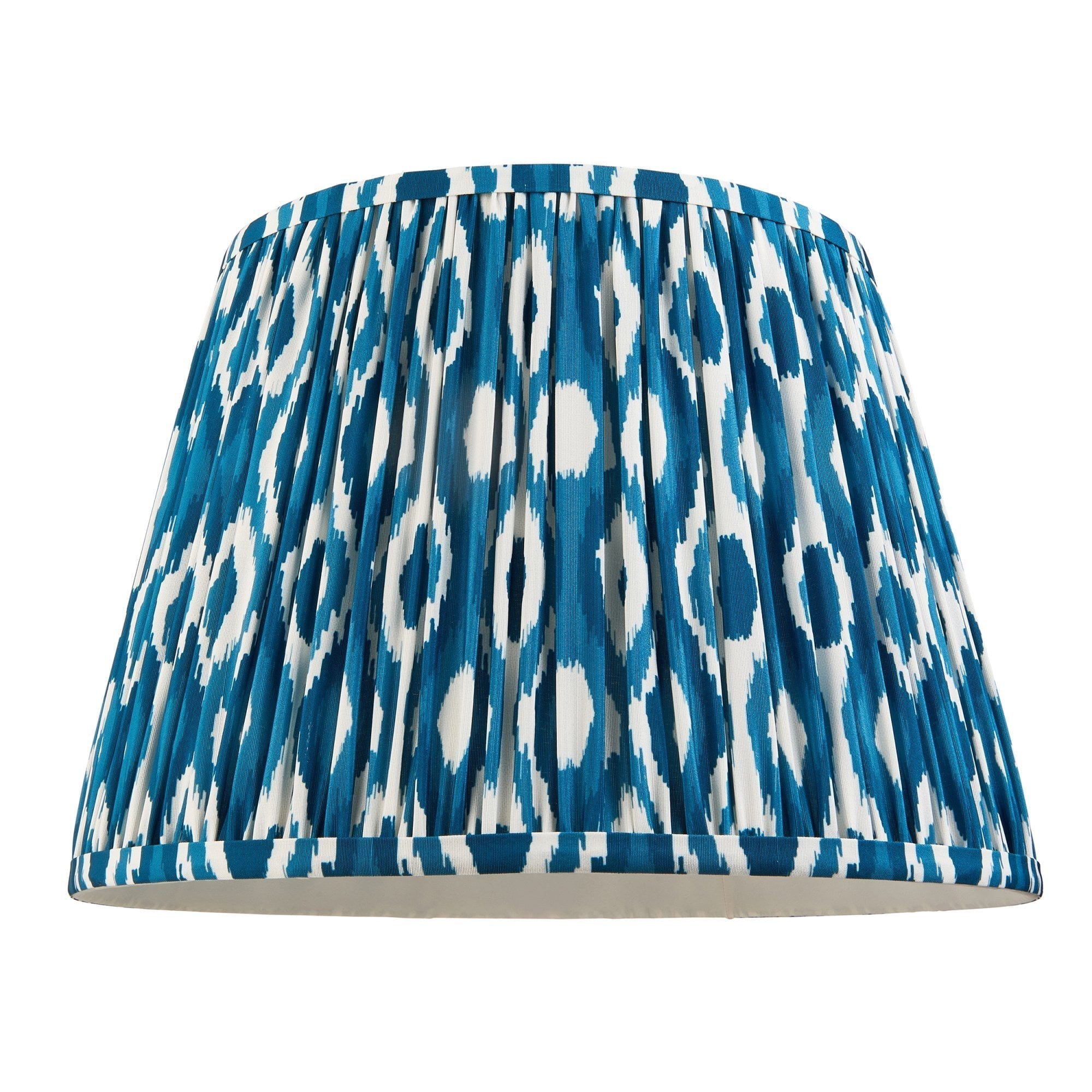 Endon Bobble Table Lamp & Ikat 35cm Marlin Blue Shade