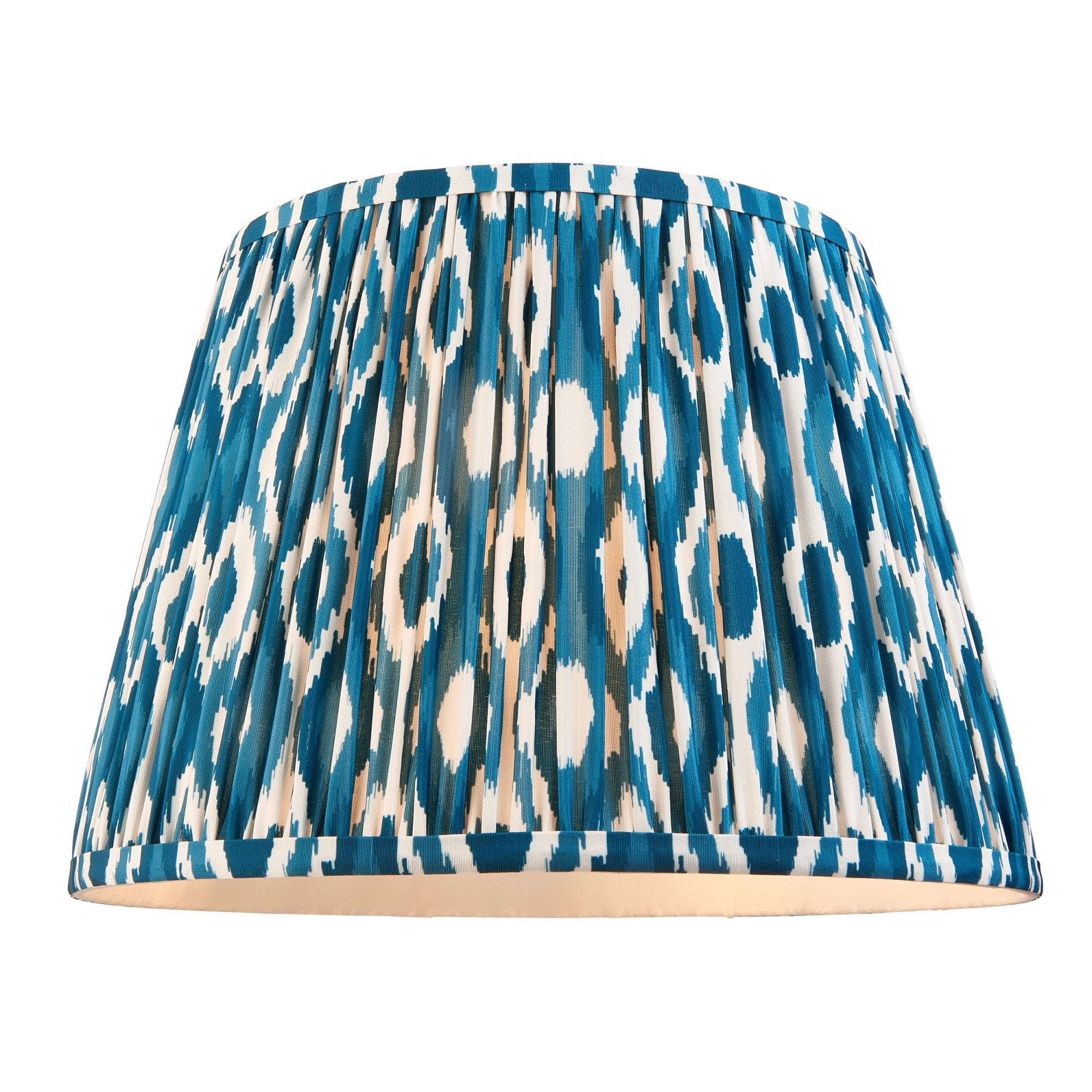 Endon Borello Table Lamp & Ikat 35cm Marlin Blue Shade
