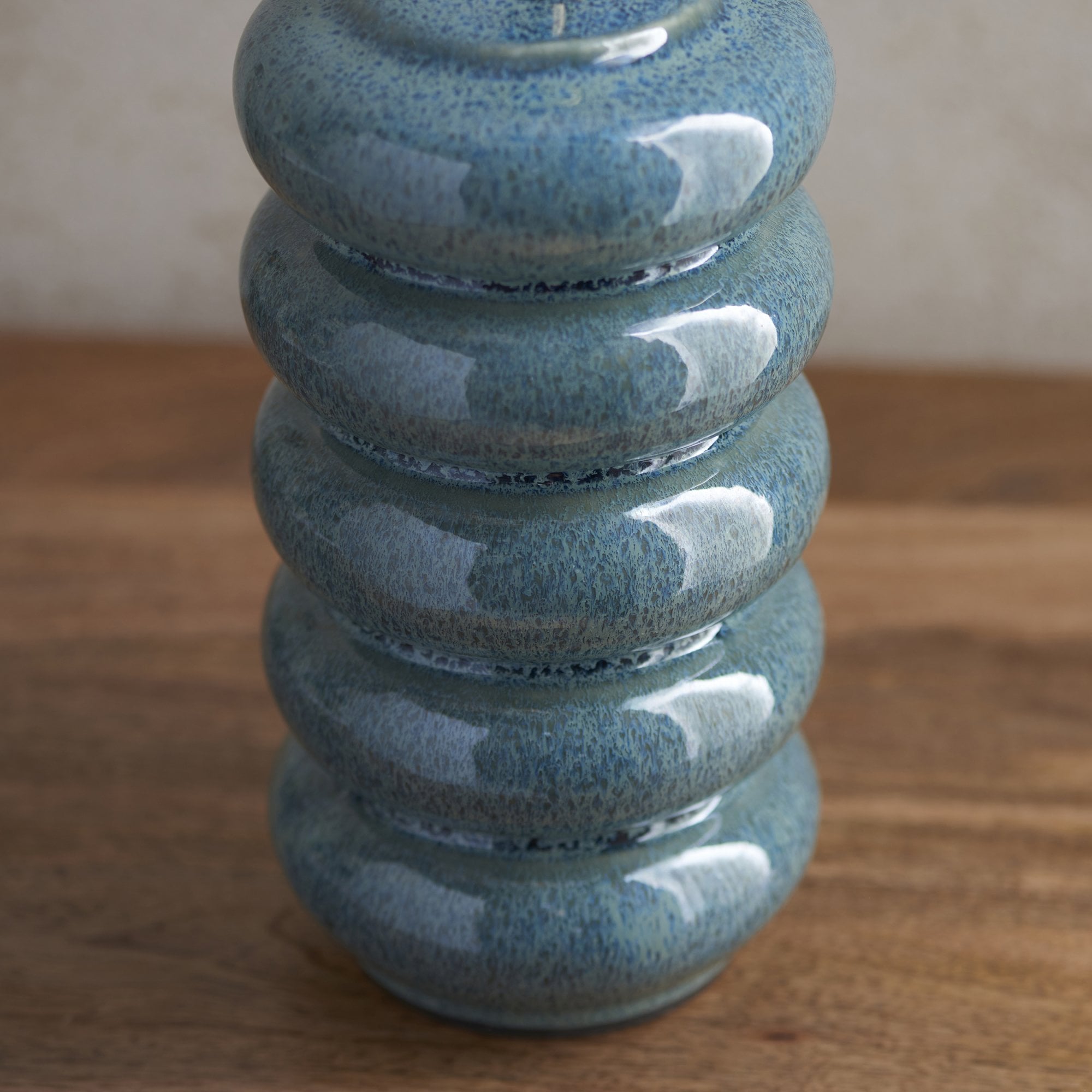 Endon Squash Table Lamp & Ripple 25cm Marlin Blue Shade