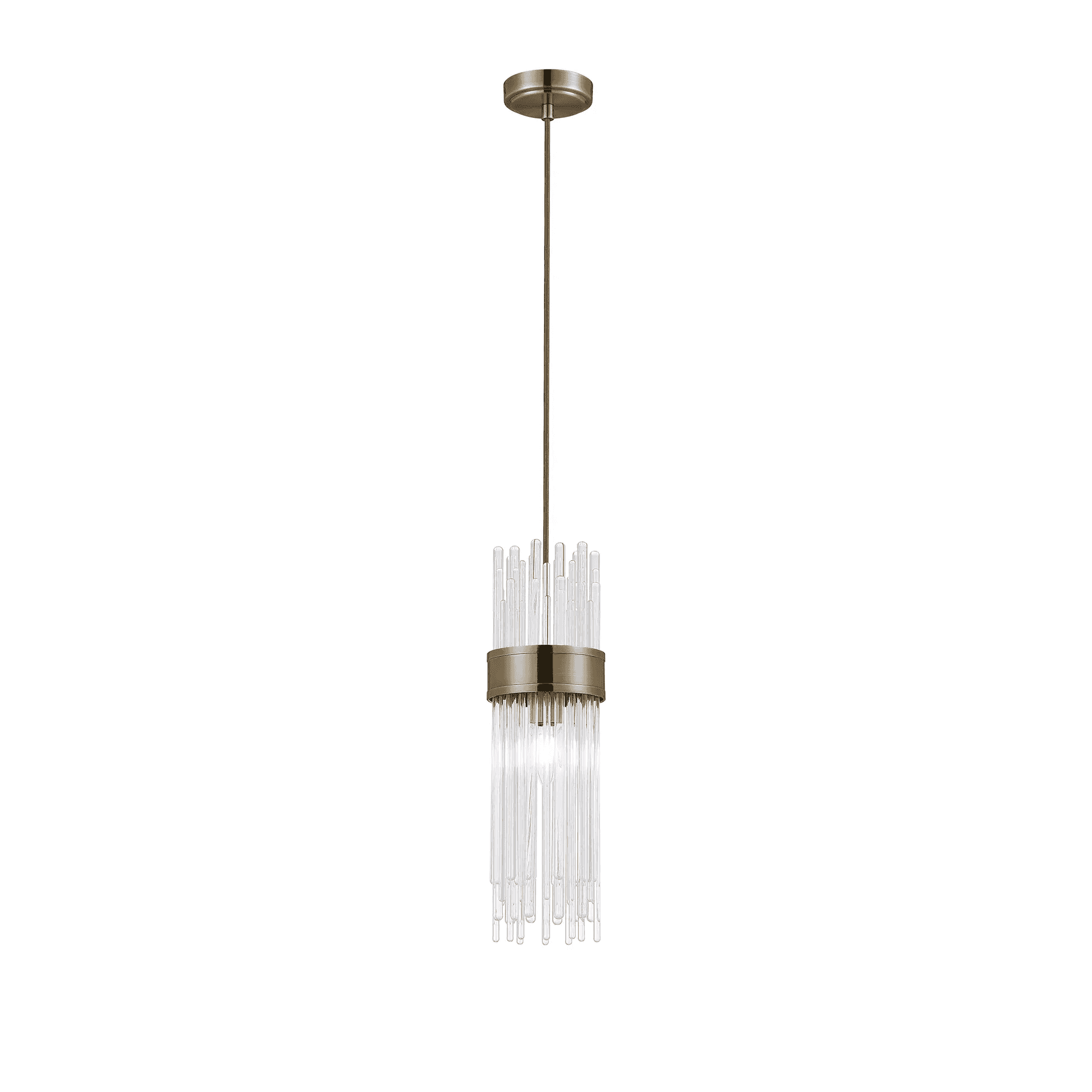 Fabula Portsea 12.5cm Single Pendant IP44 - Antique Brass & Clear Glass