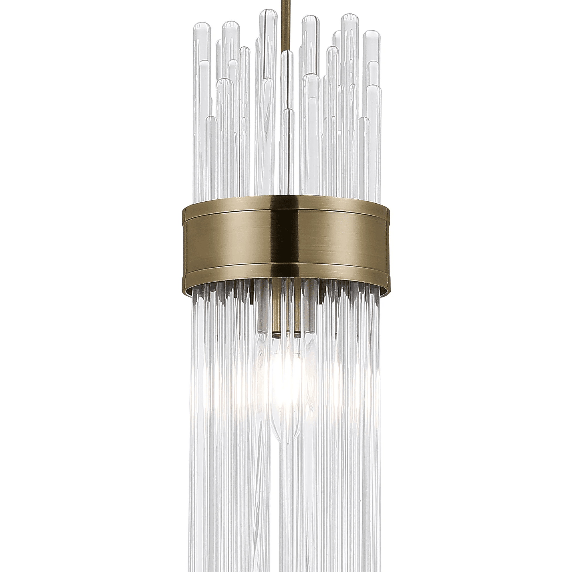 Fabula Portsea 12.5cm Single Pendant IP44 - Antique Brass & Clear Glass