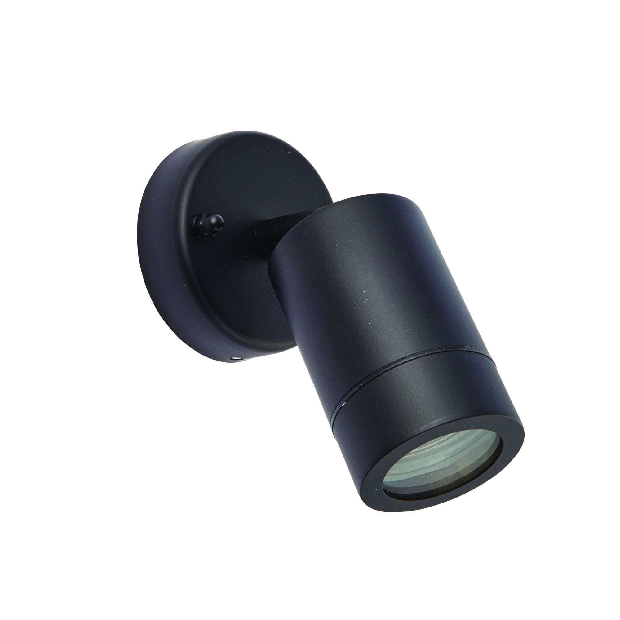 Saxby Palin Single IP44 Adjustable Wall Spot Light - Matt Black