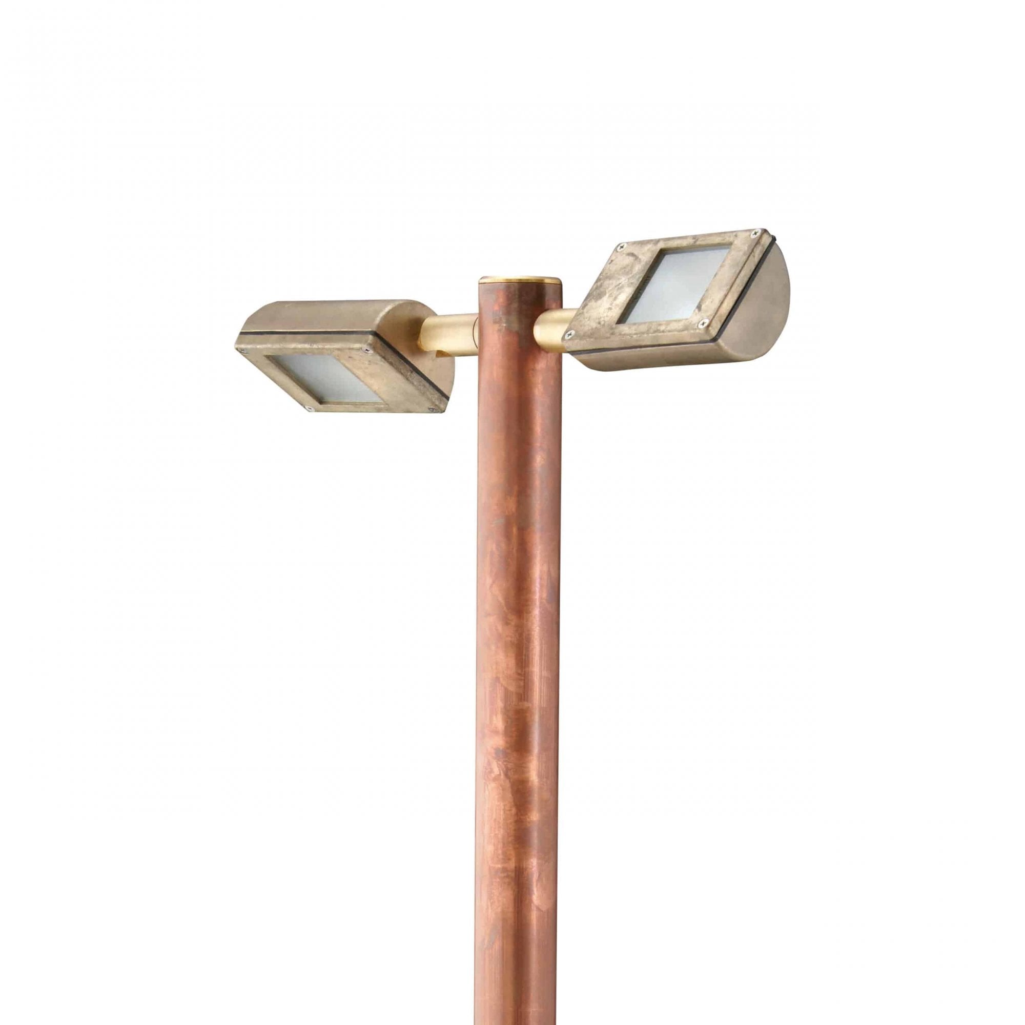 Hunza Pure LED Twin Border Light Retro - Solid Bronze - Mains