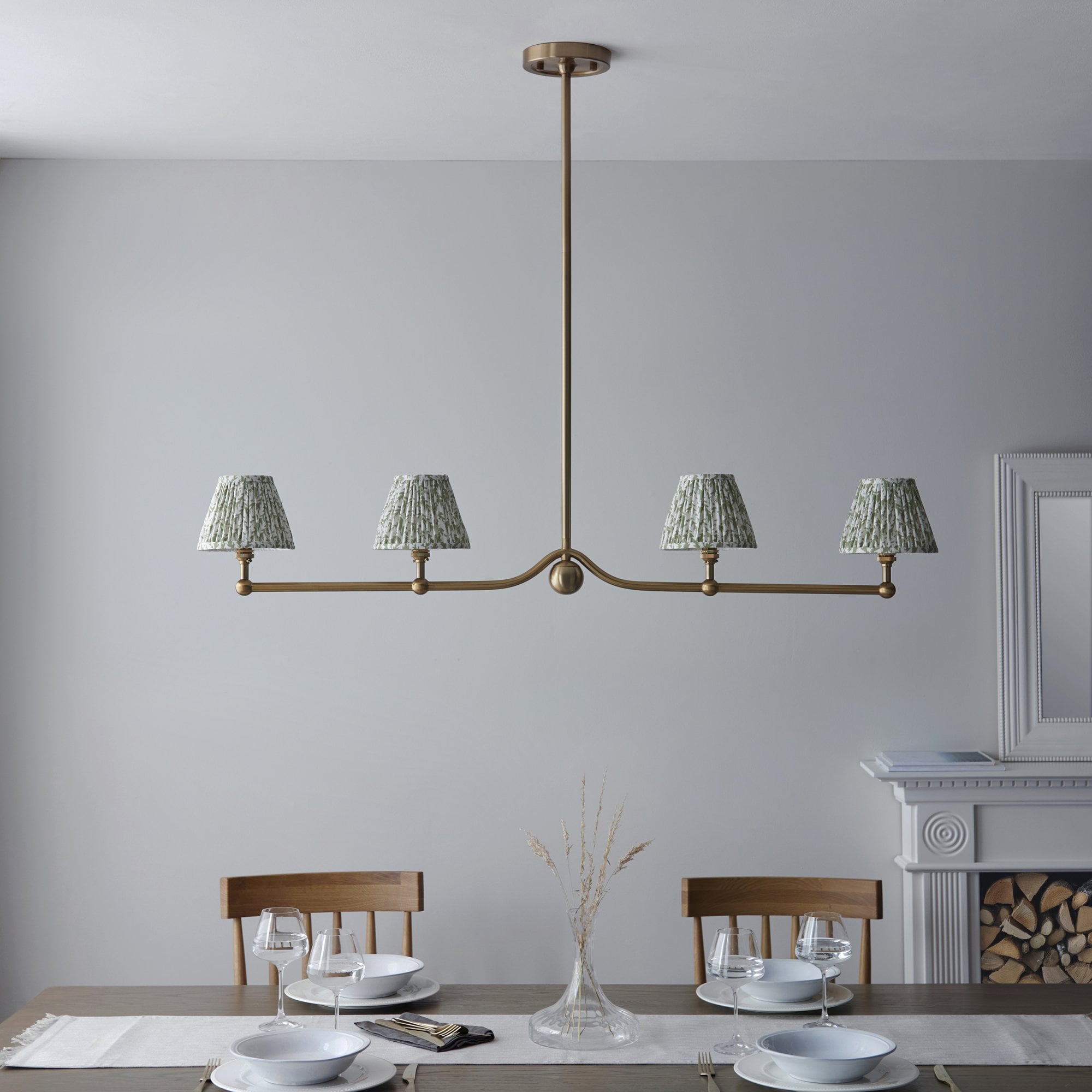 Endon Santiago Pendant & Leaf 16cm Herb Garden Green Shade