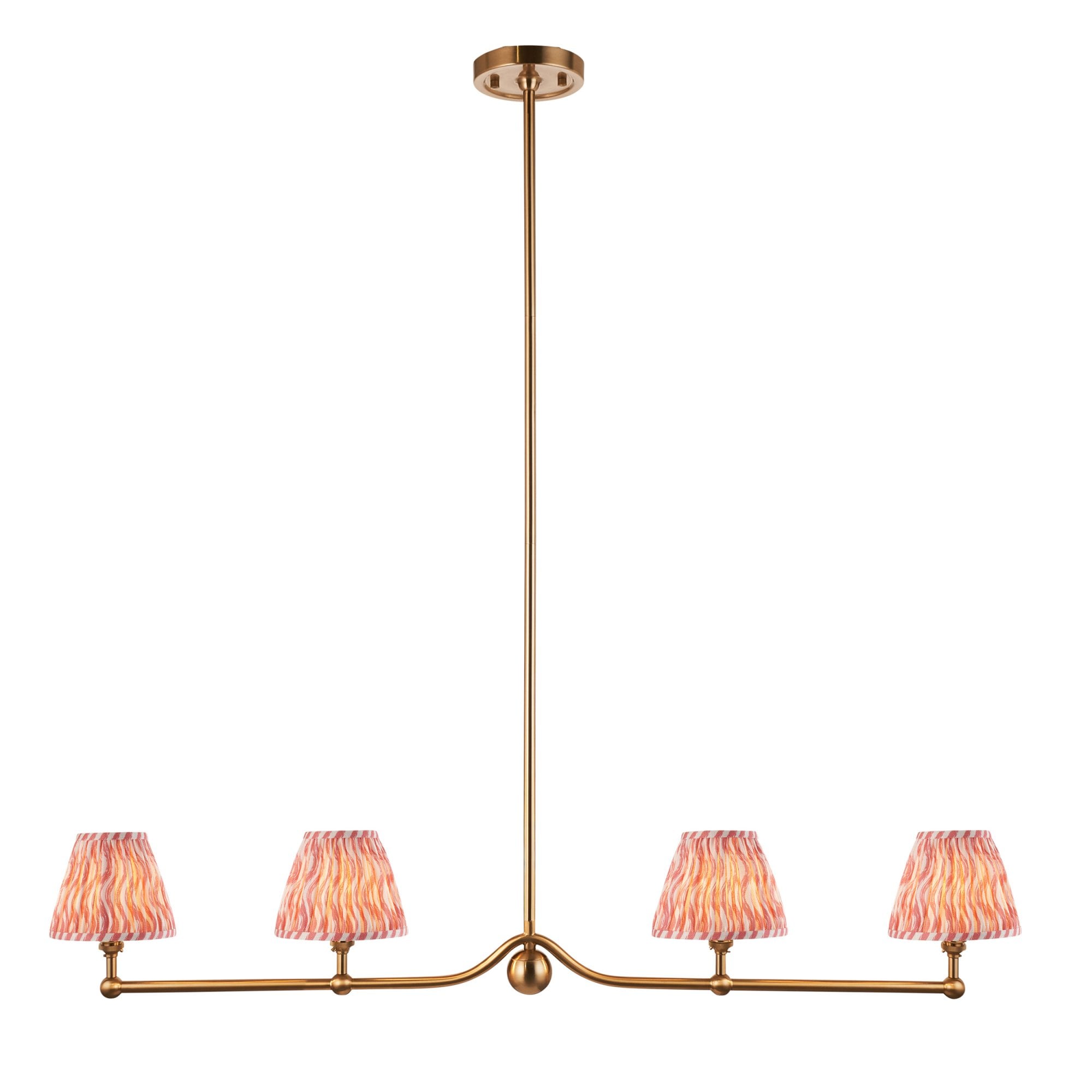 Endon Santiago Pendant & Ripple 16cm Coral Pink Shade