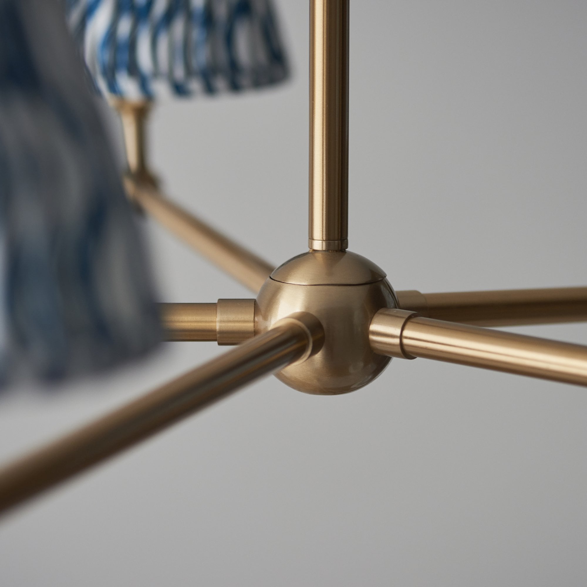 Endon Santiago Pendant & Ripple 16cm Marlin Blue Shade