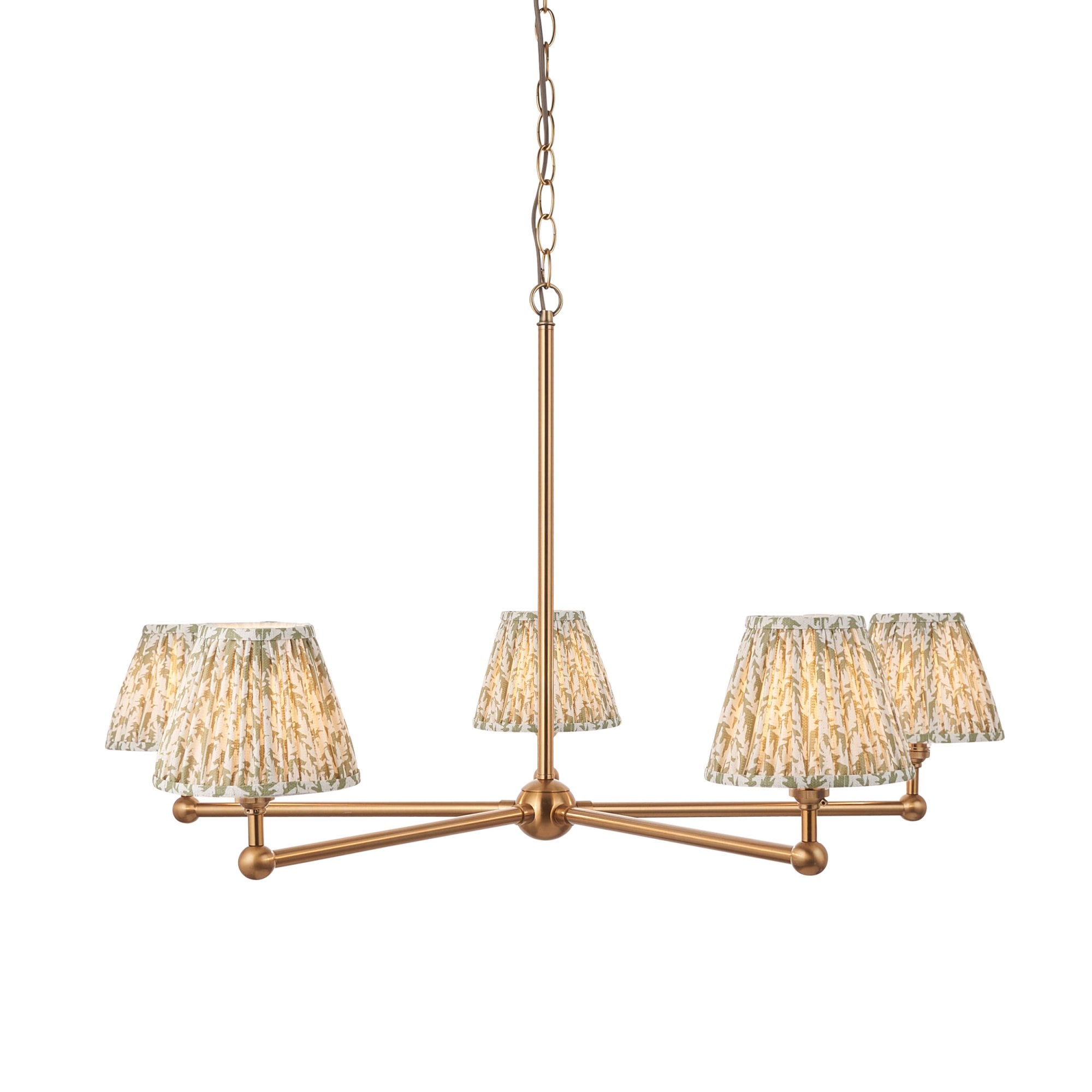 Endon Santiago Pendant & Leaf 16cm Herb Garden Green Shade