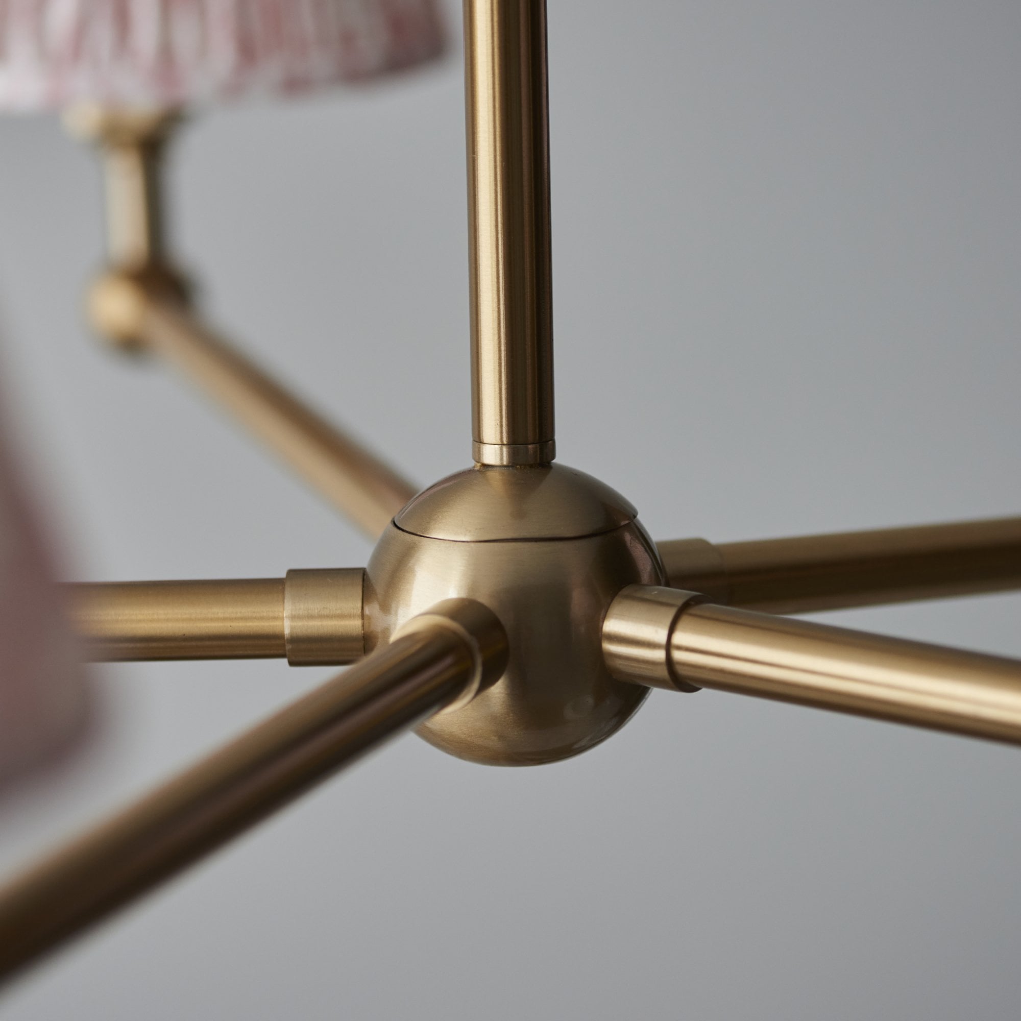 Endon Santiago Pendant & Leaf 16cm Peachy Keen Shade