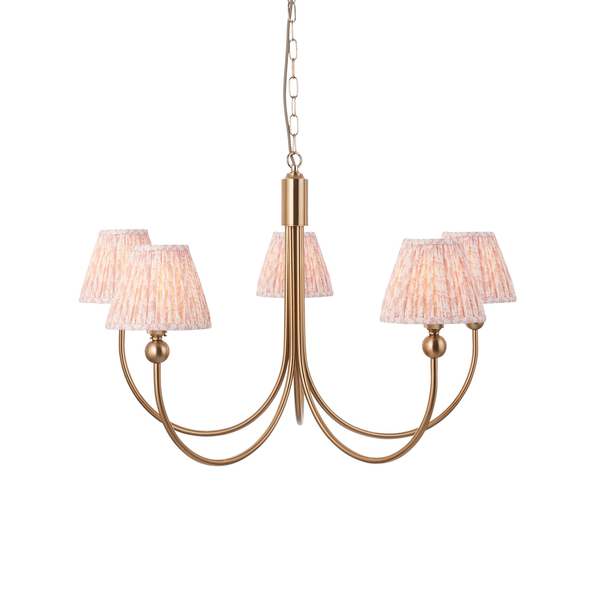 Endon Santiago Pendant & Leaf 16cm Peachy Keen Shade