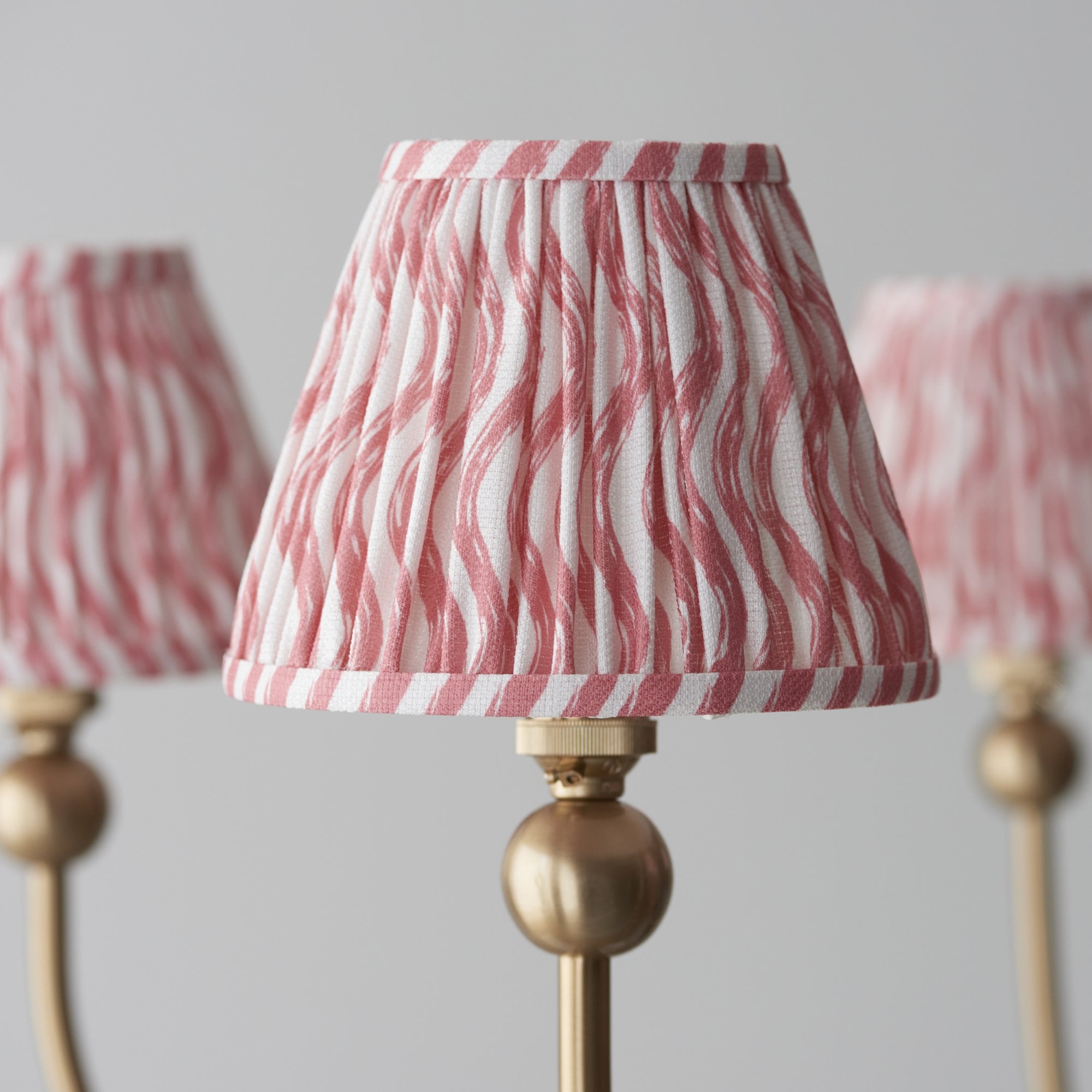 Endon Santiago Pendant & Ripple 16cm Coral Pink Shade