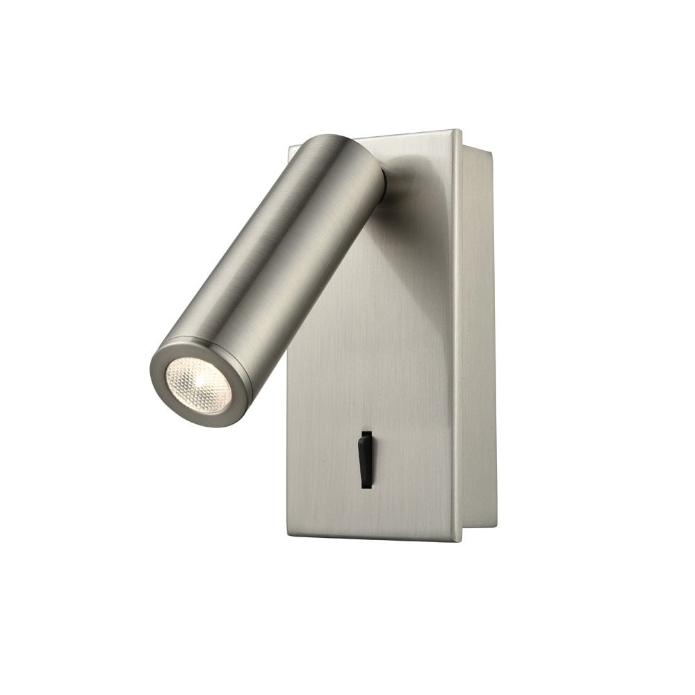 Franklite LED Surface Mounted Reading Wall Light - Satin Nickel