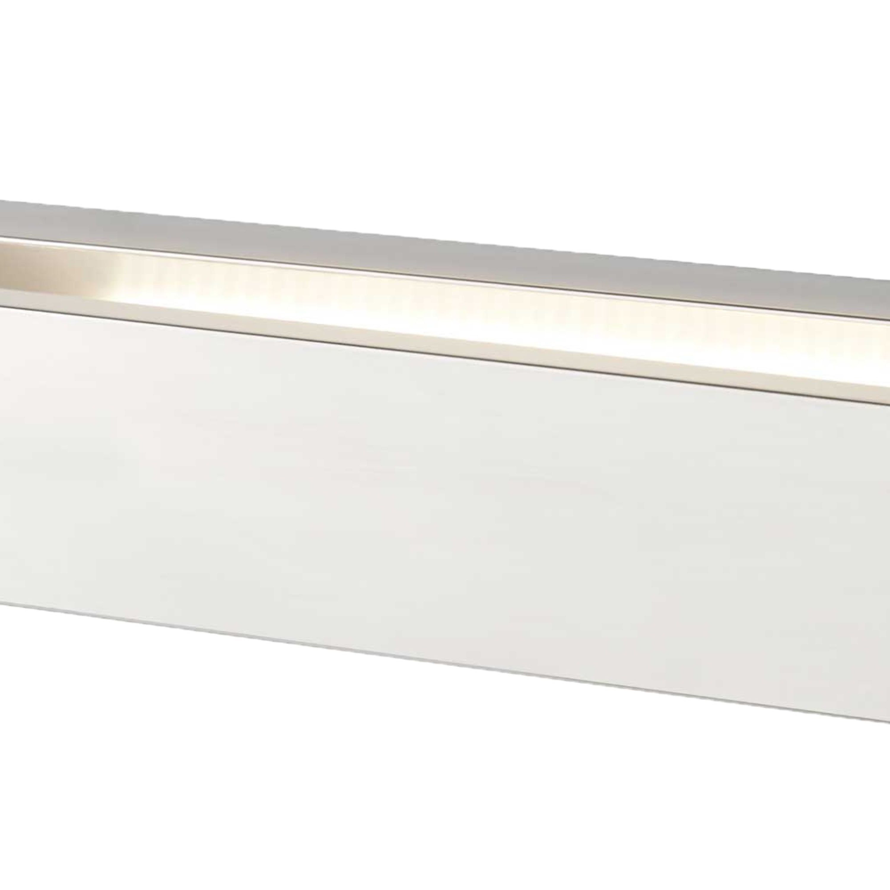 Searchlight Shadwell LED Rectangle Wall Bracket - Chrome & Frosted Glass