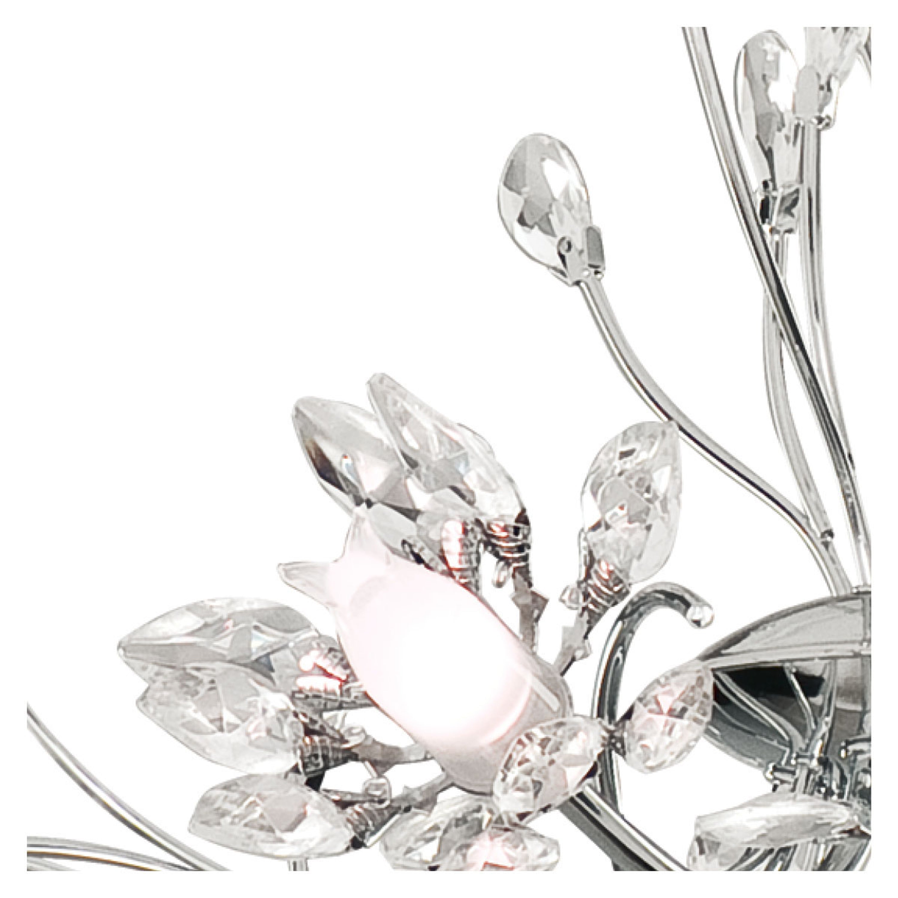 Searchlight Hallam 5 Light Ceiling Pendant - Chrome & Clear Glass