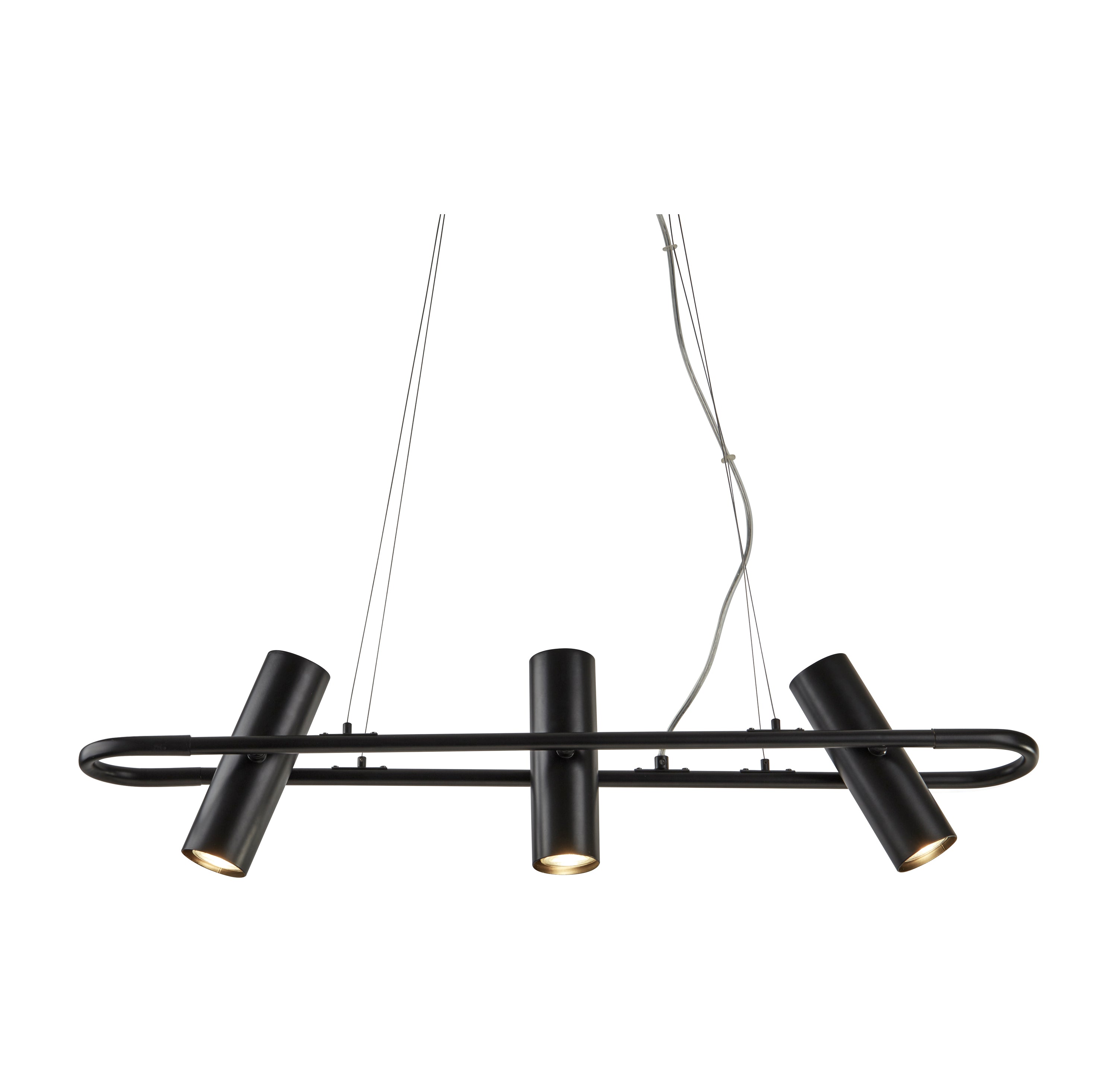 Searchlight Tabley 3 Light Pendant - Black